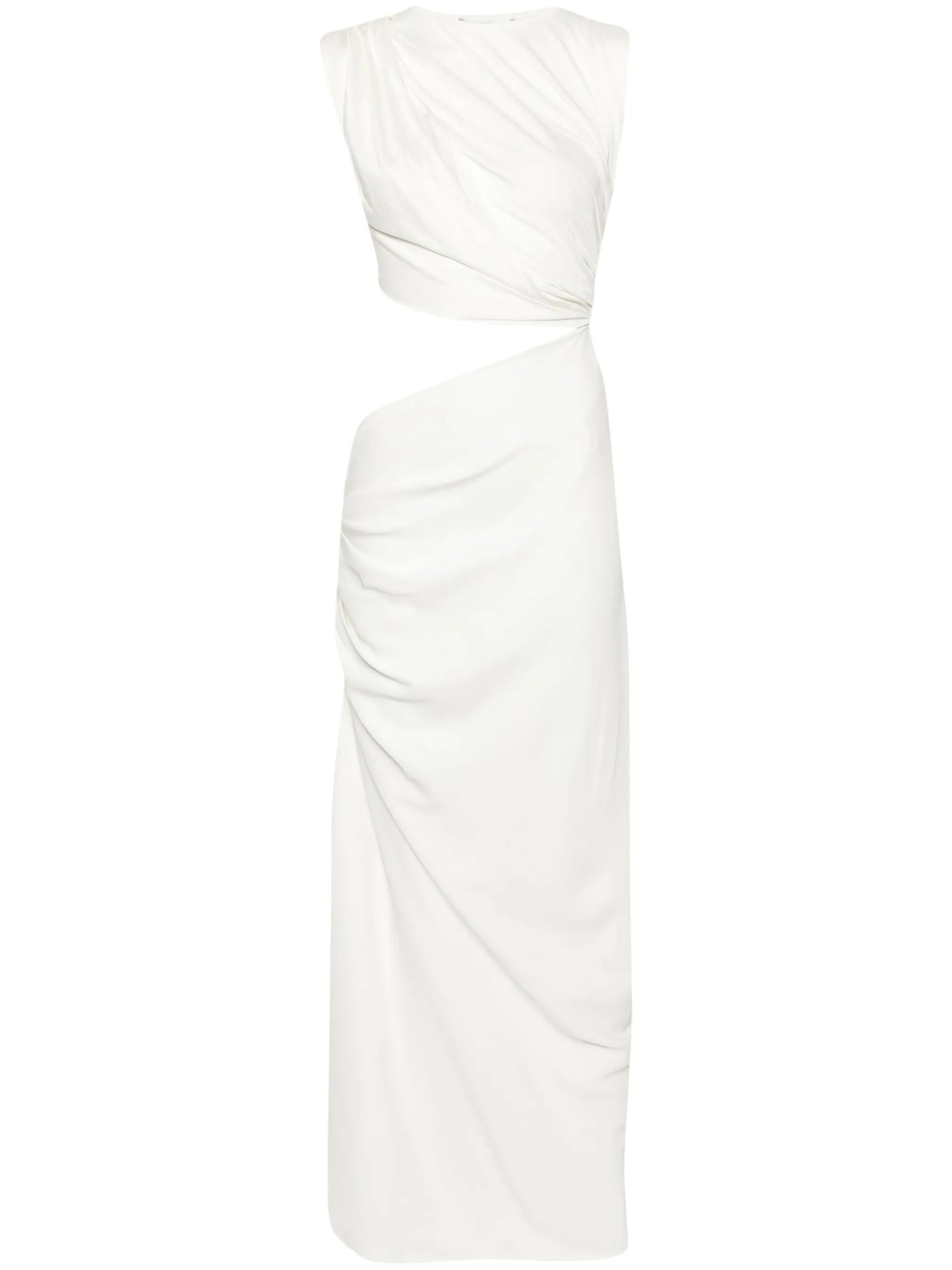 cut-out draped maxi dress