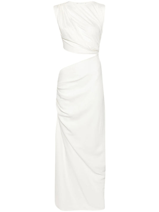 cut-out draped maxi dress