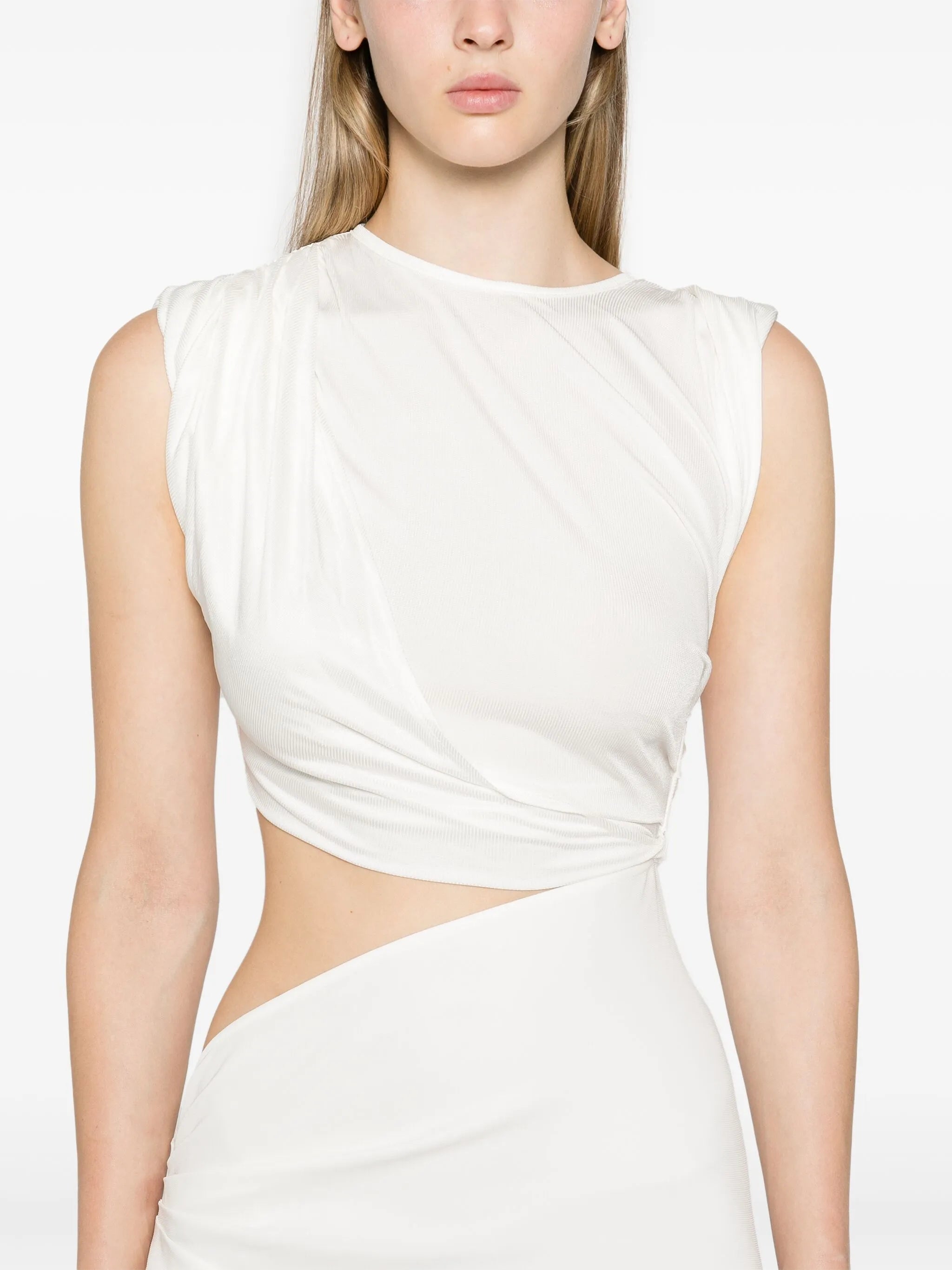 cut-out draped maxi dress