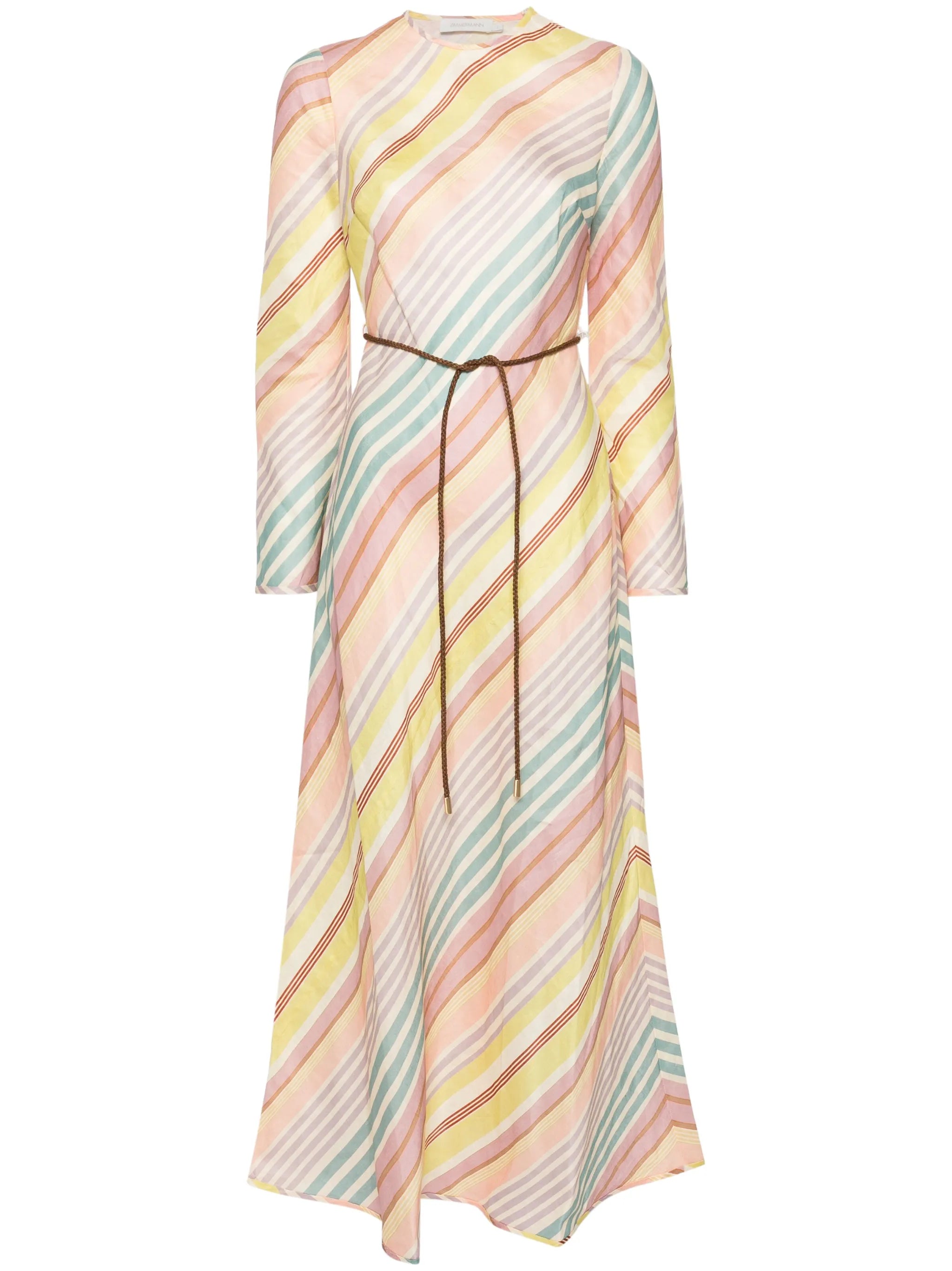 Halliday striped midi dress