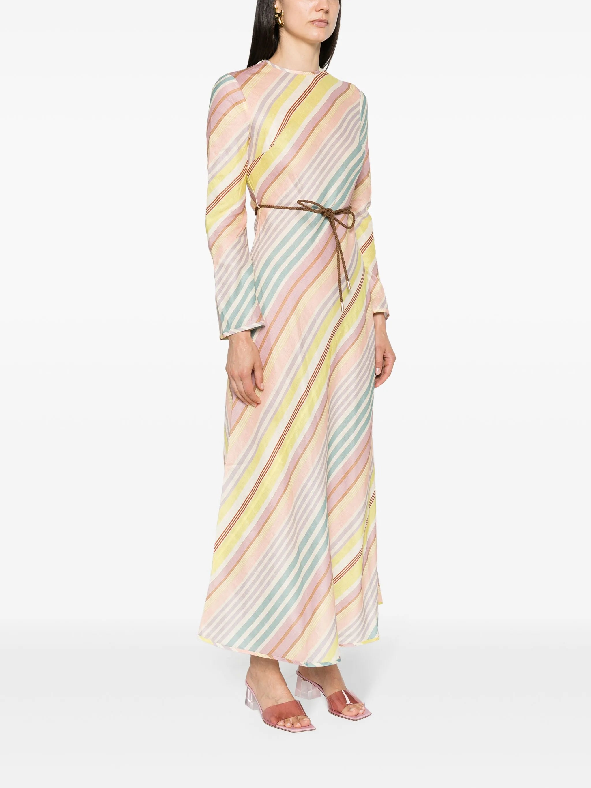 Halliday striped midi dress