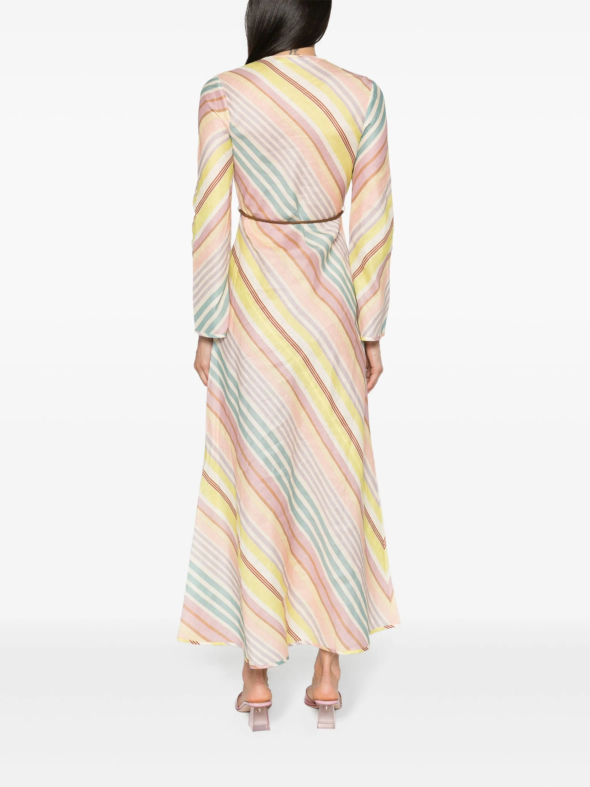 Halliday striped midi dress