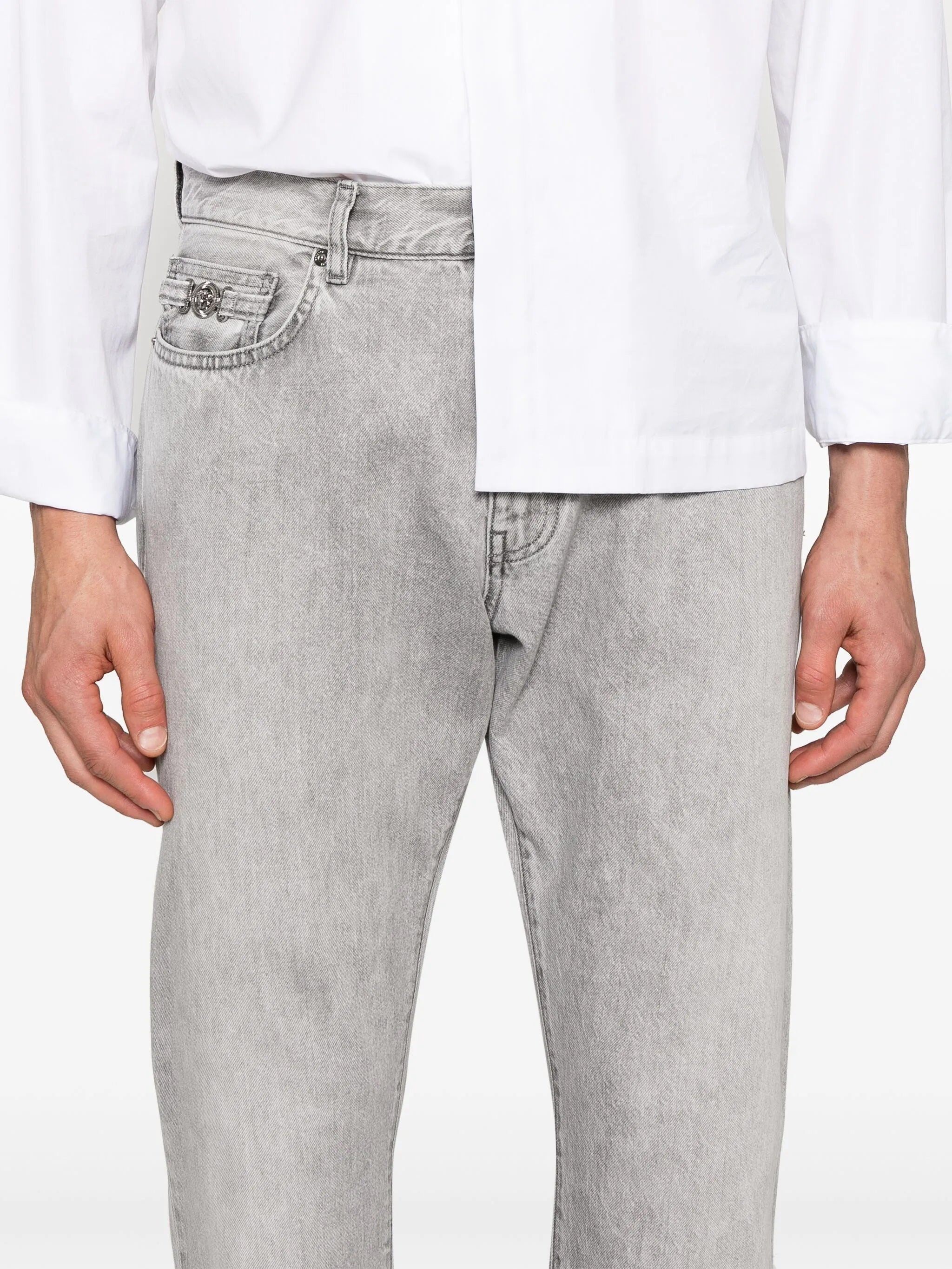 straight-leg jeans
