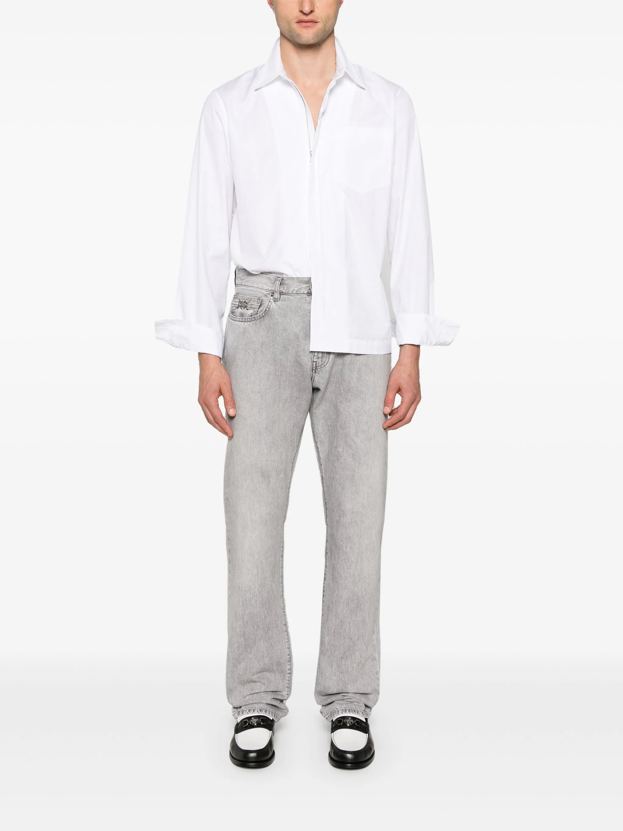 straight-leg jeans