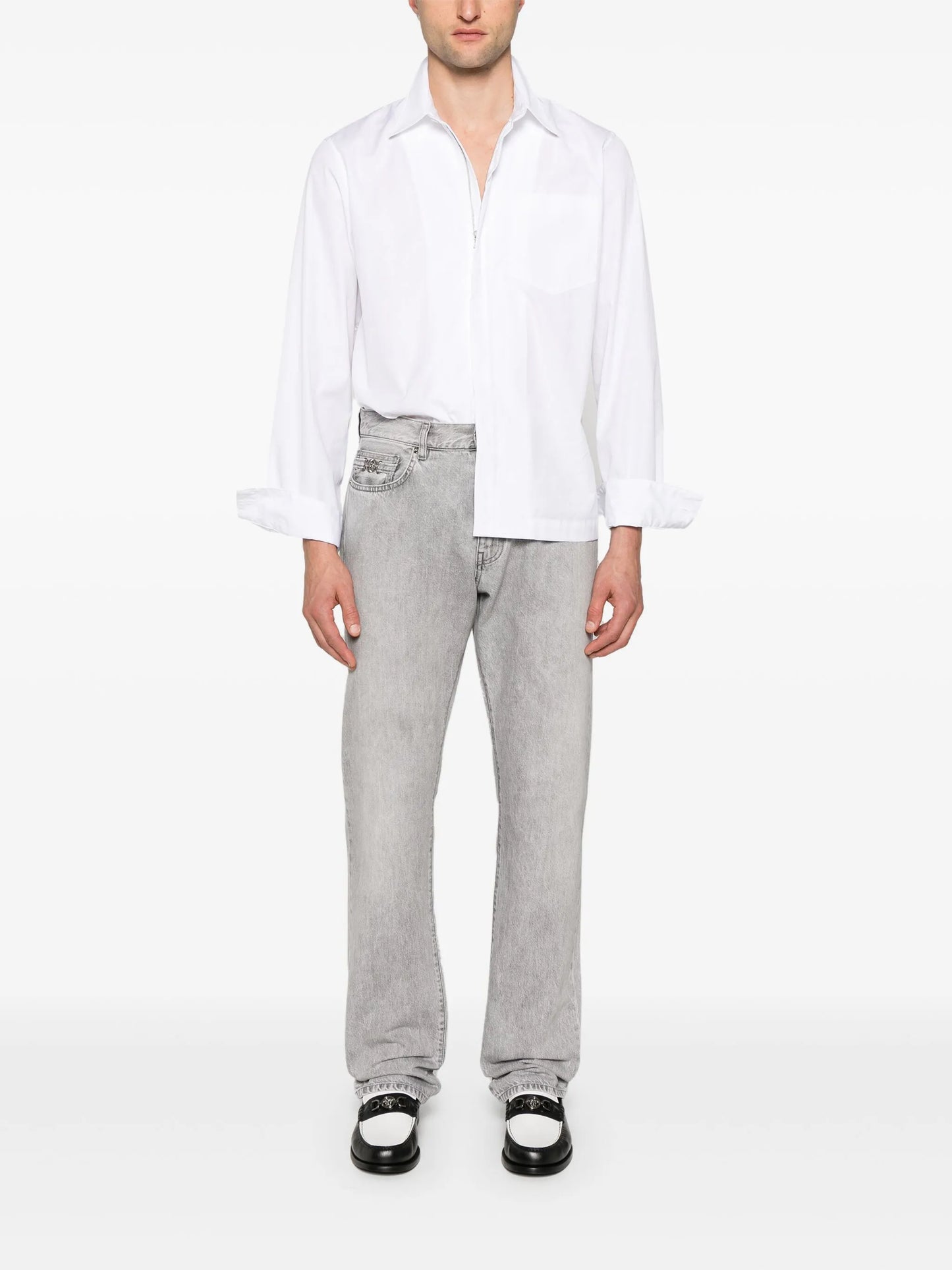 straight-leg jeans