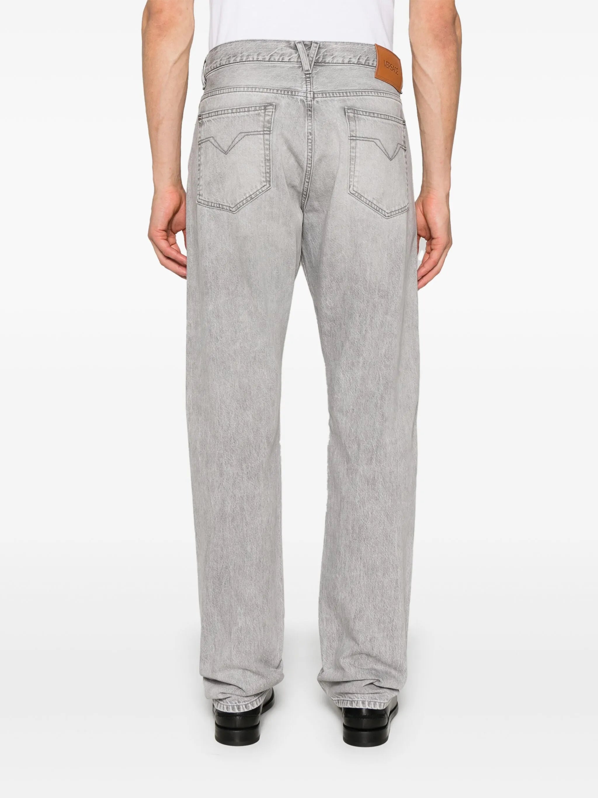 straight-leg jeans
