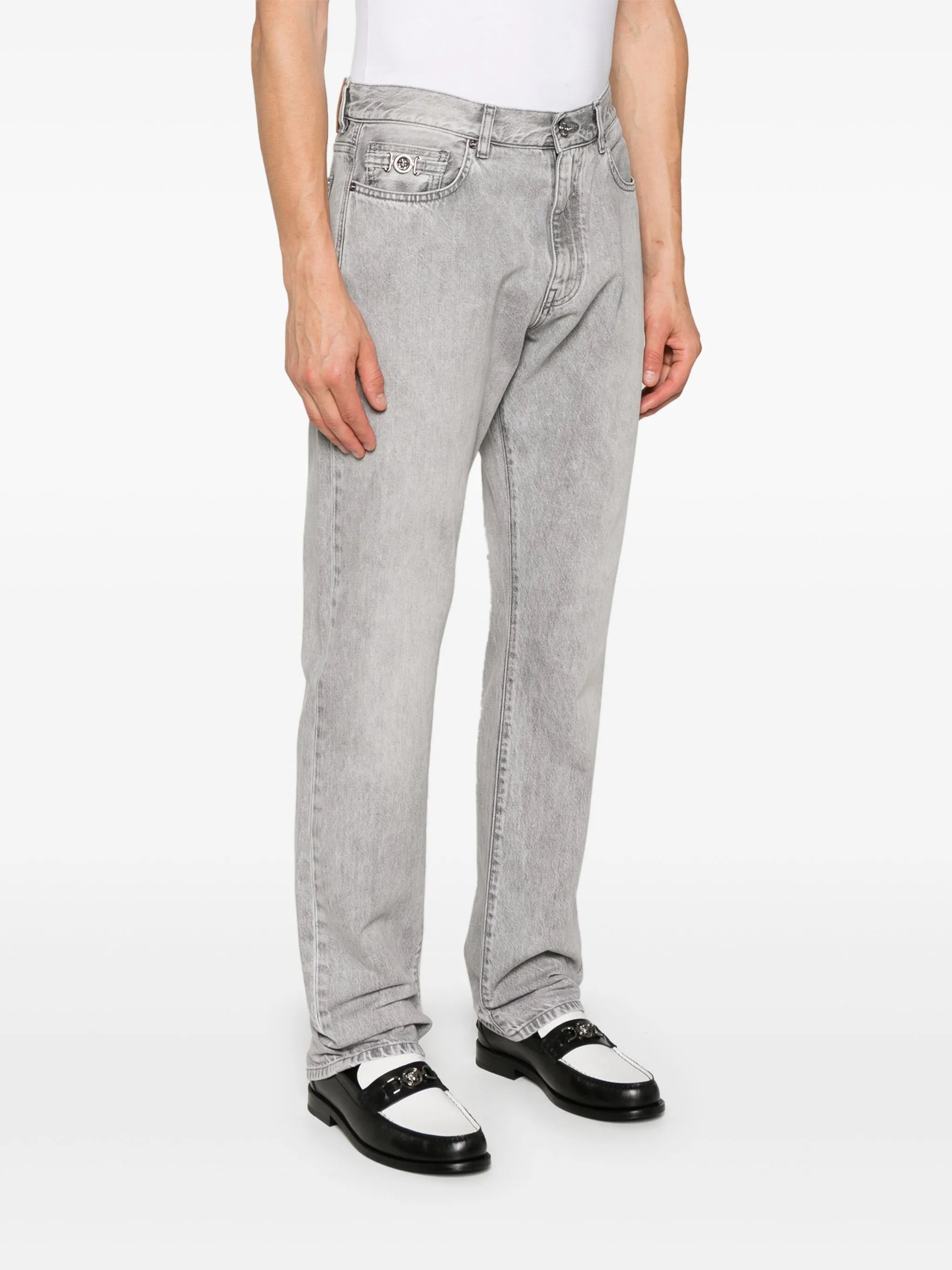 straight-leg jeans