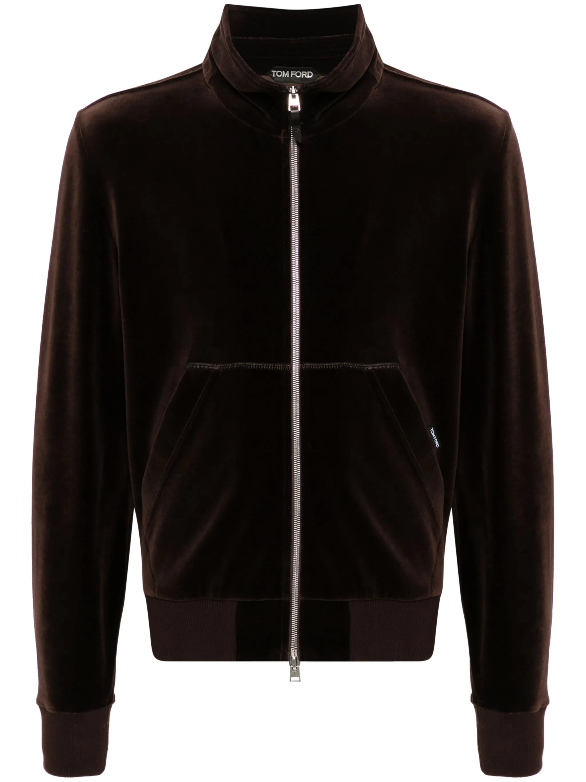 velvet zip-up sweatshirt