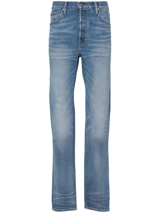 Broken slim-cut jeans
