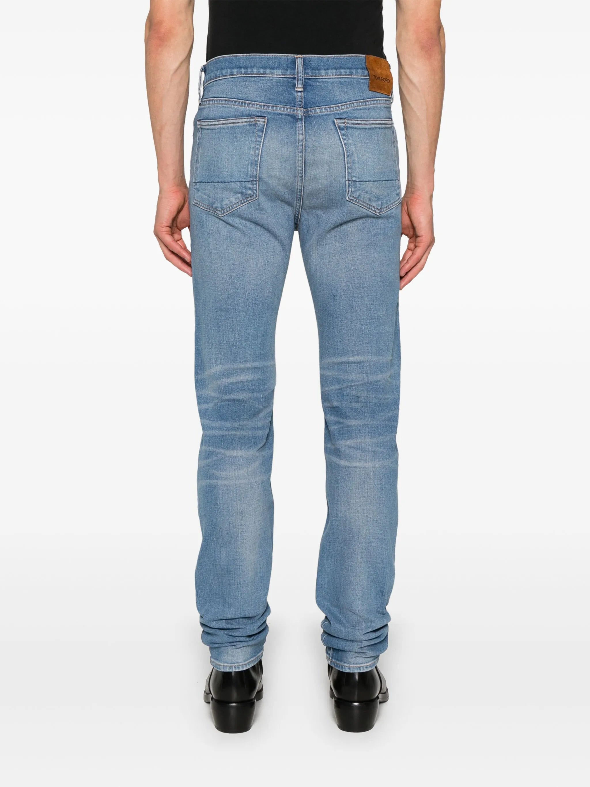 Broken slim-cut jeans