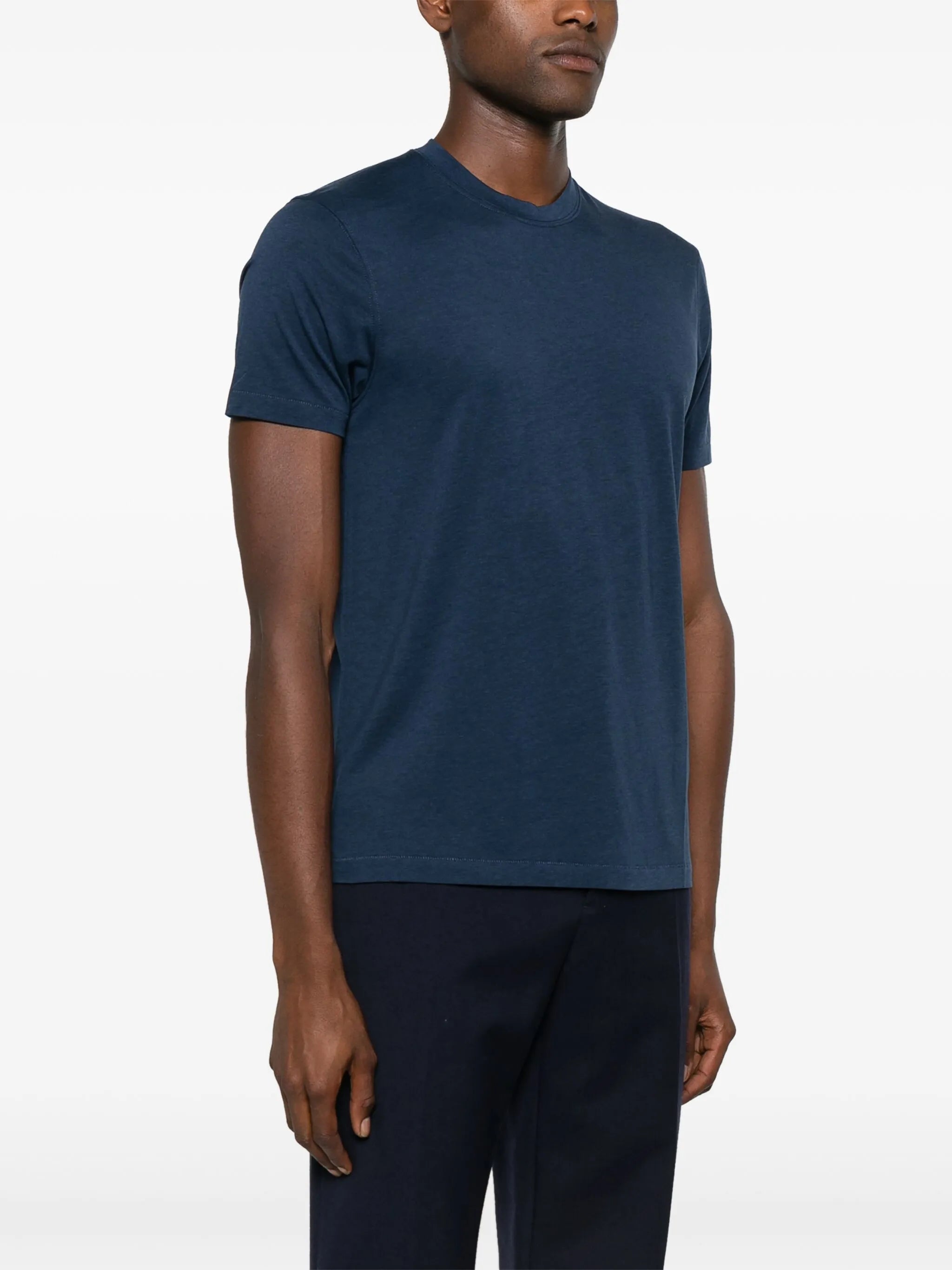 logo-embroidered jersey T-shirt