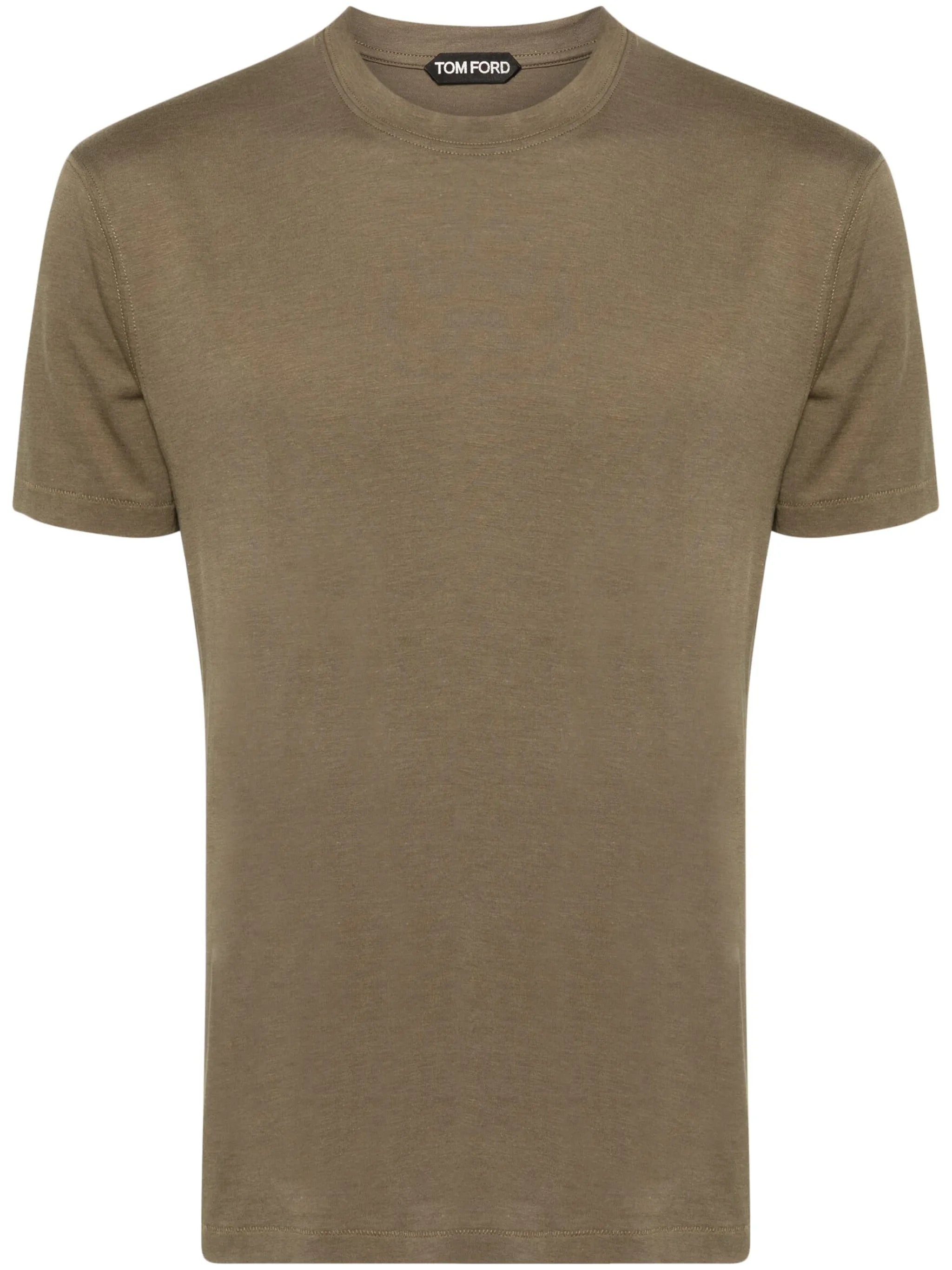 logo-embroidered jersey T-shirt