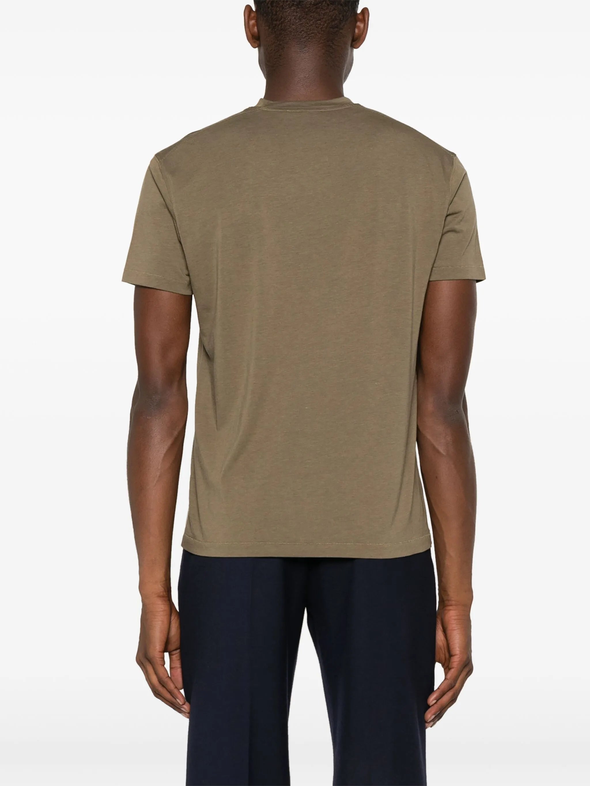logo-embroidered jersey T-shirt