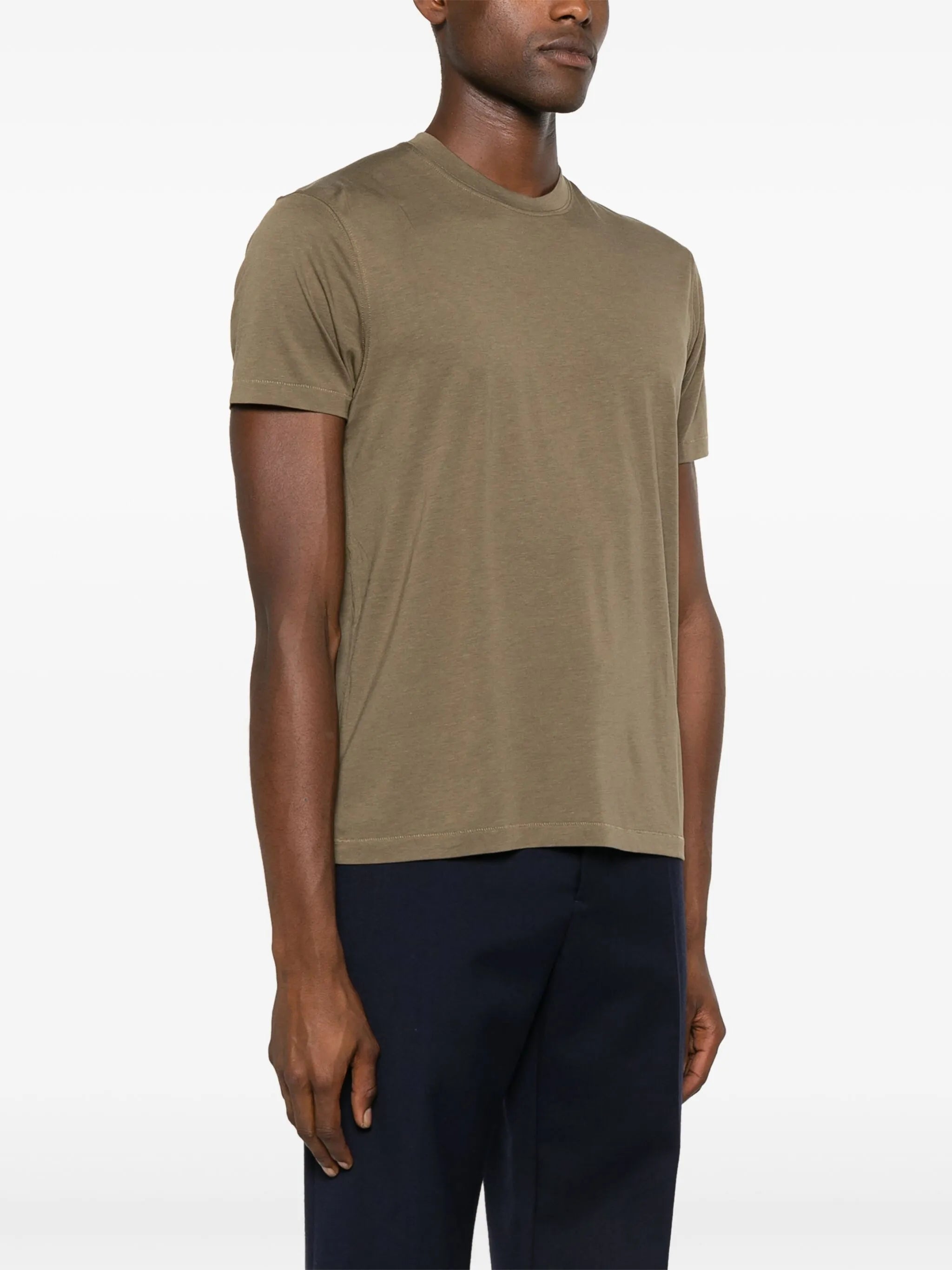 logo-embroidered jersey T-shirt