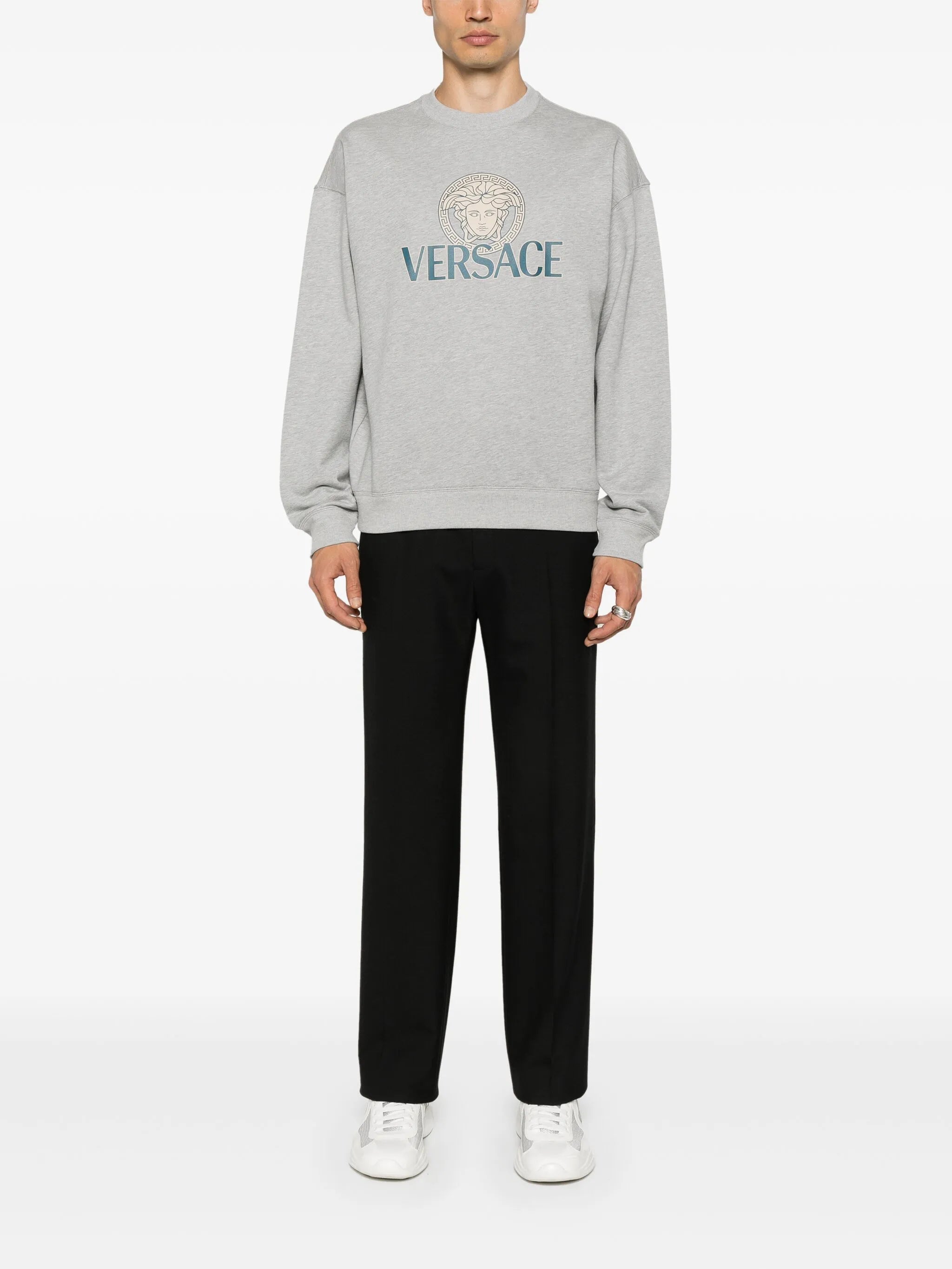 Medusa Head-print cotton sweatshirt