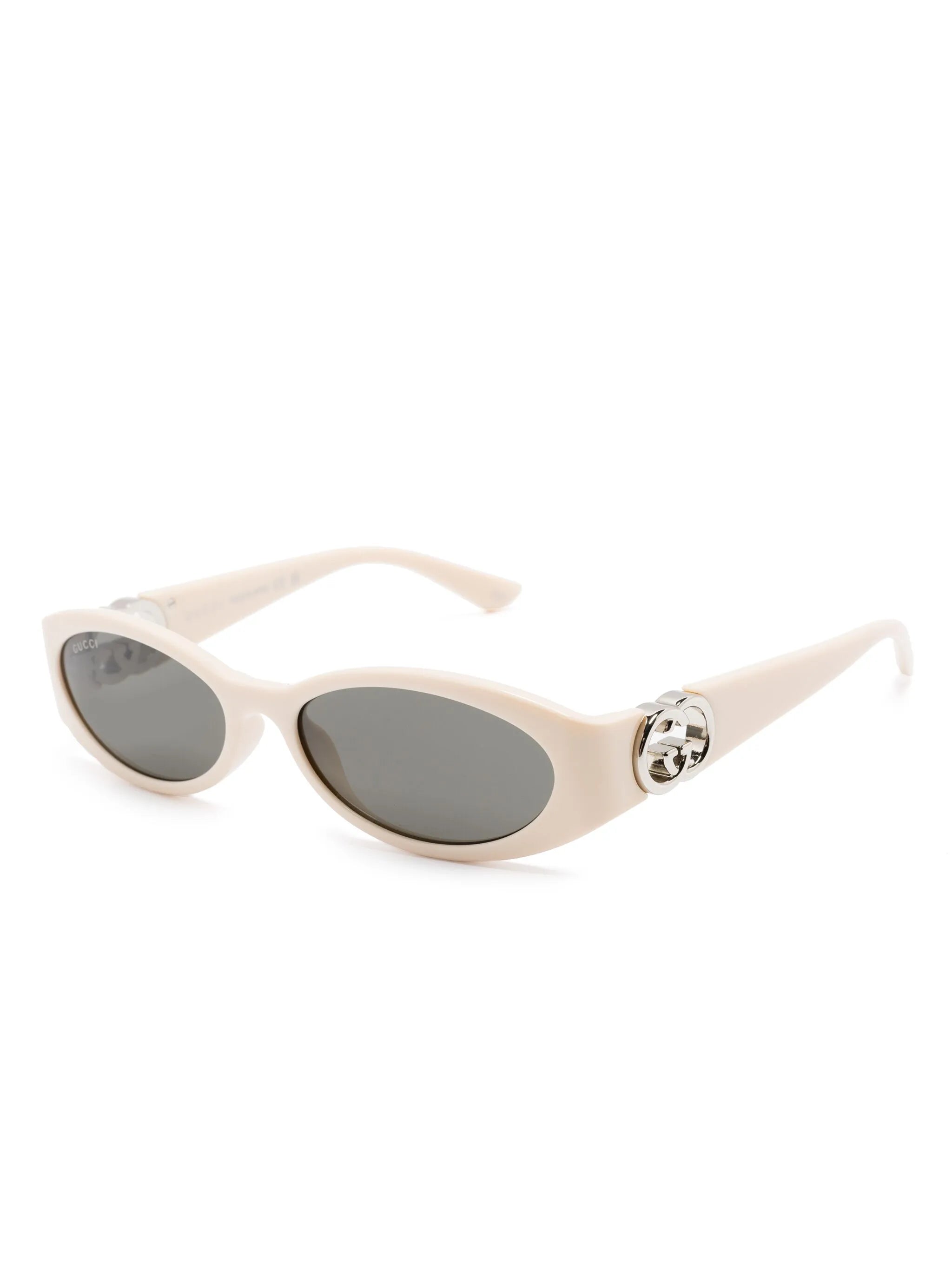 oval-frame tinted-lenses sunglasses