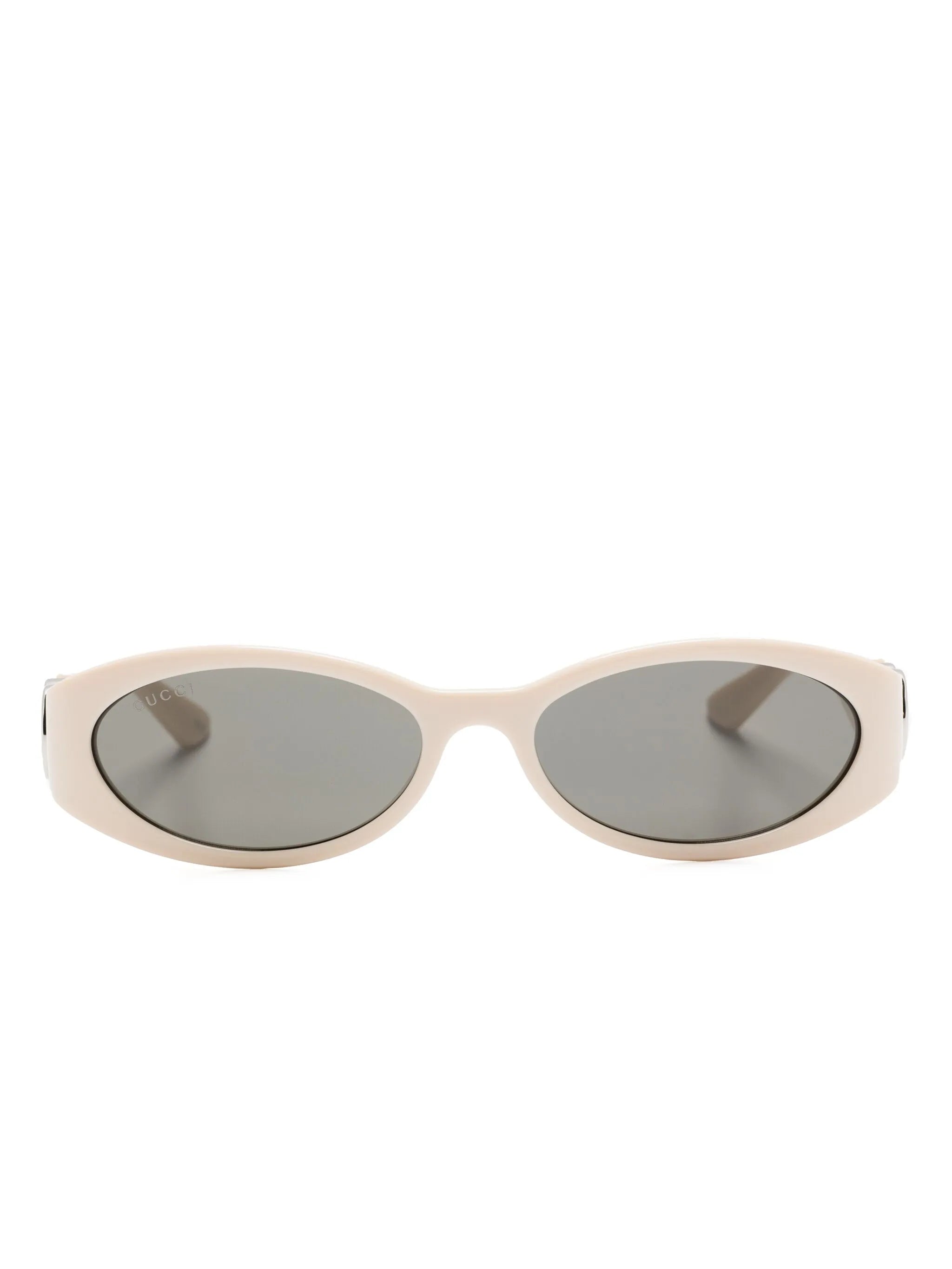 oval-frame tinted-lenses sunglasses