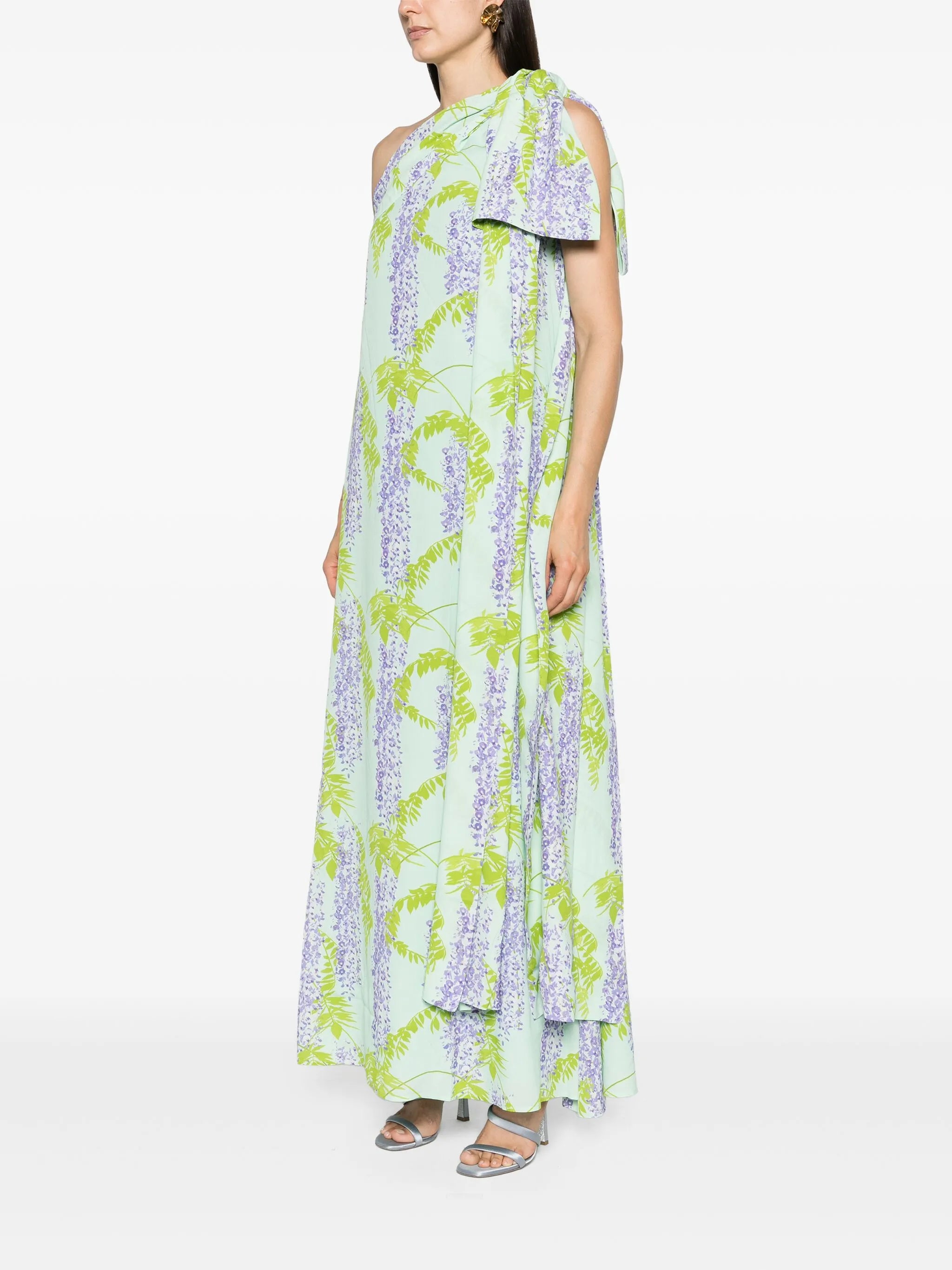 Gala floral-print gown