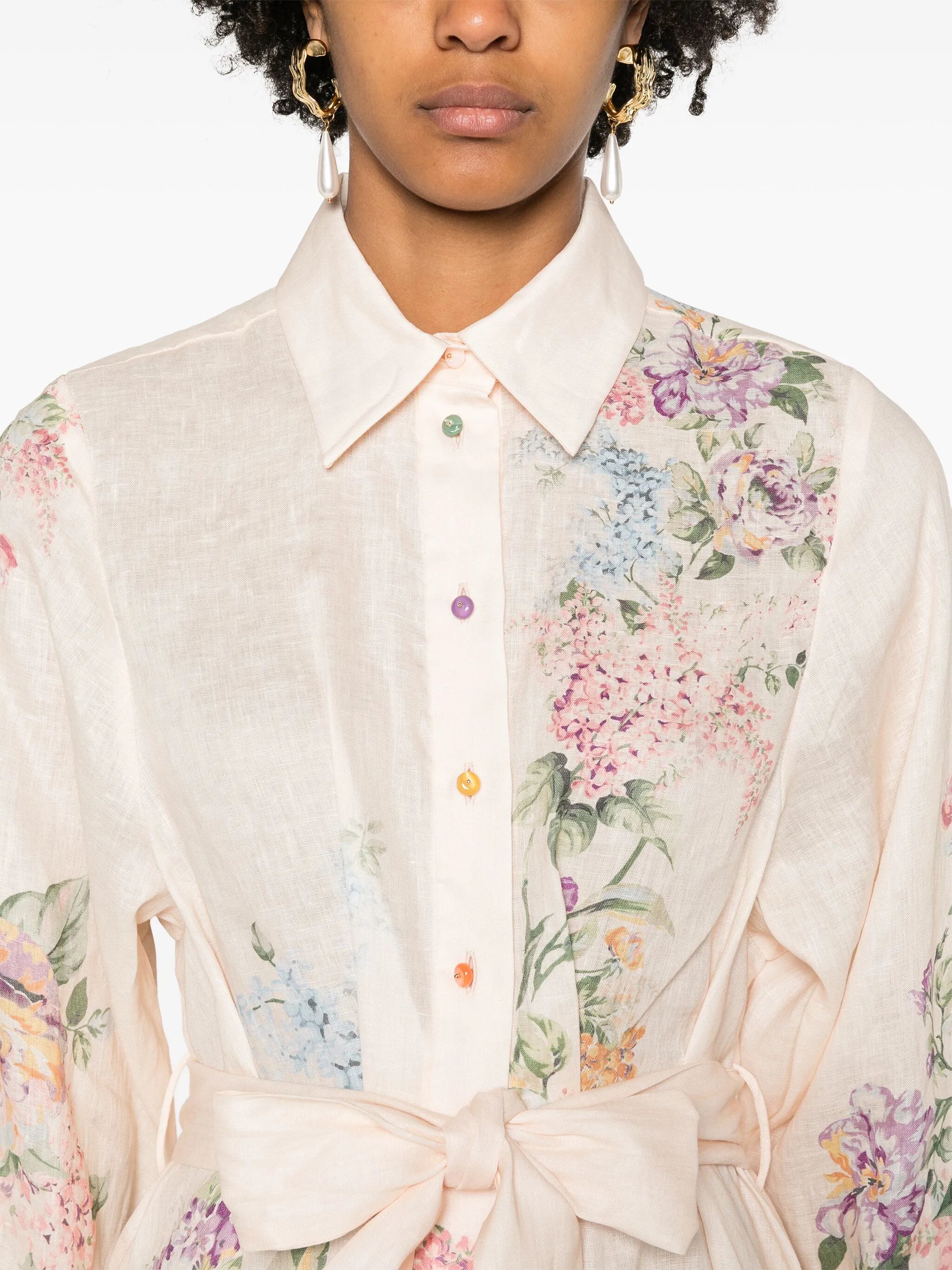 Halliday floral-print shirtdress