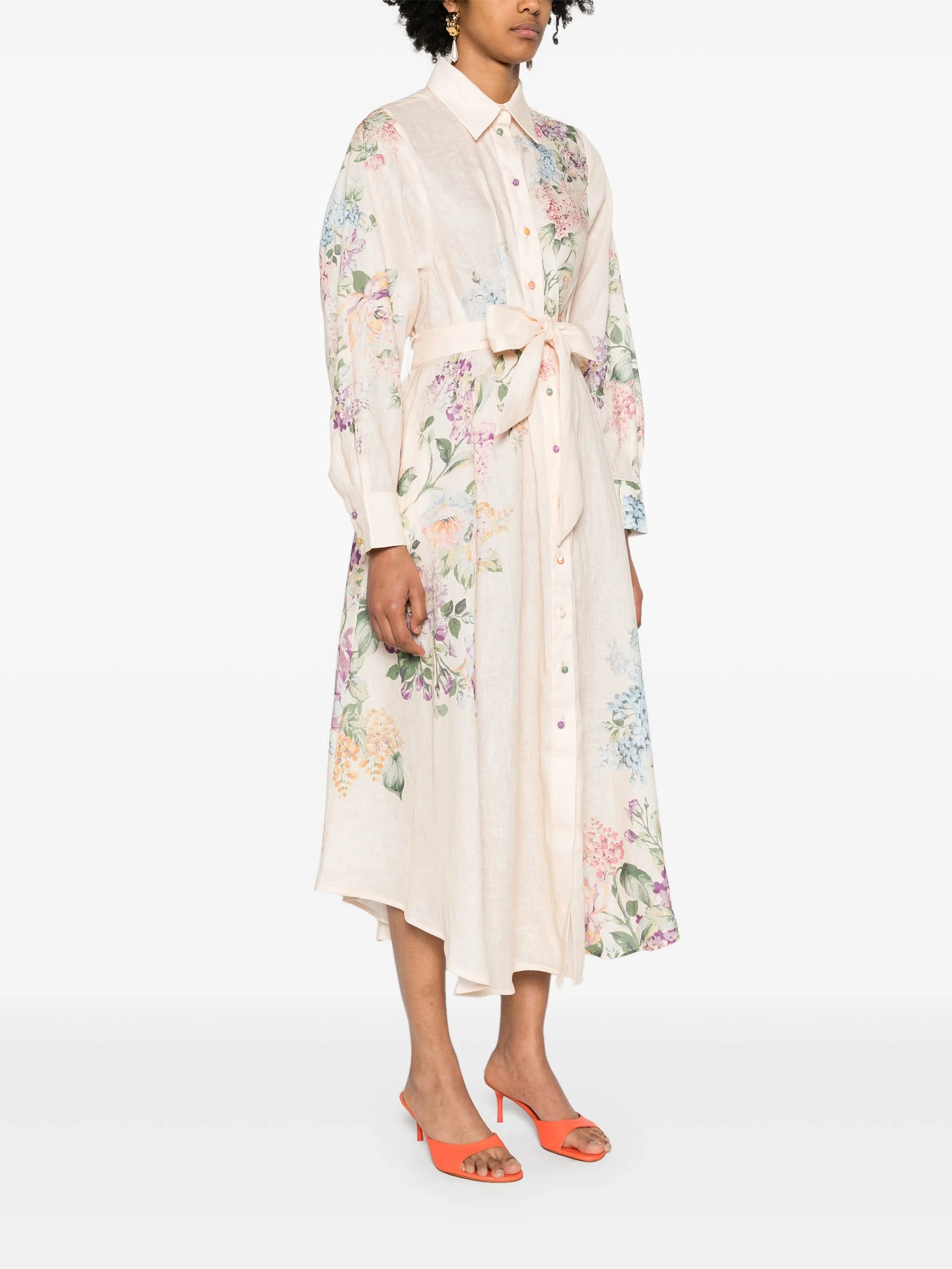 Halliday floral-print shirtdress
