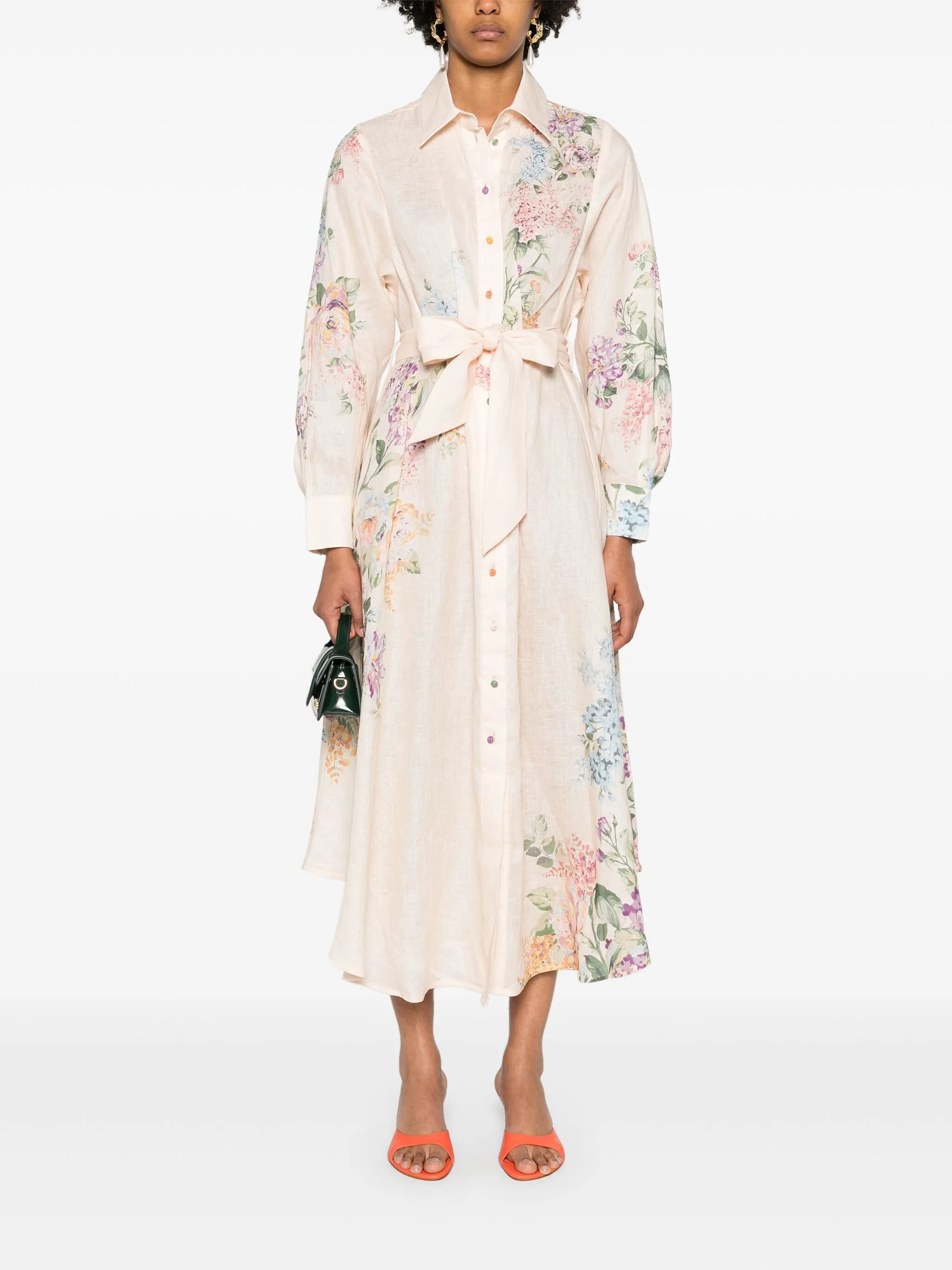 Halliday floral-print shirtdress