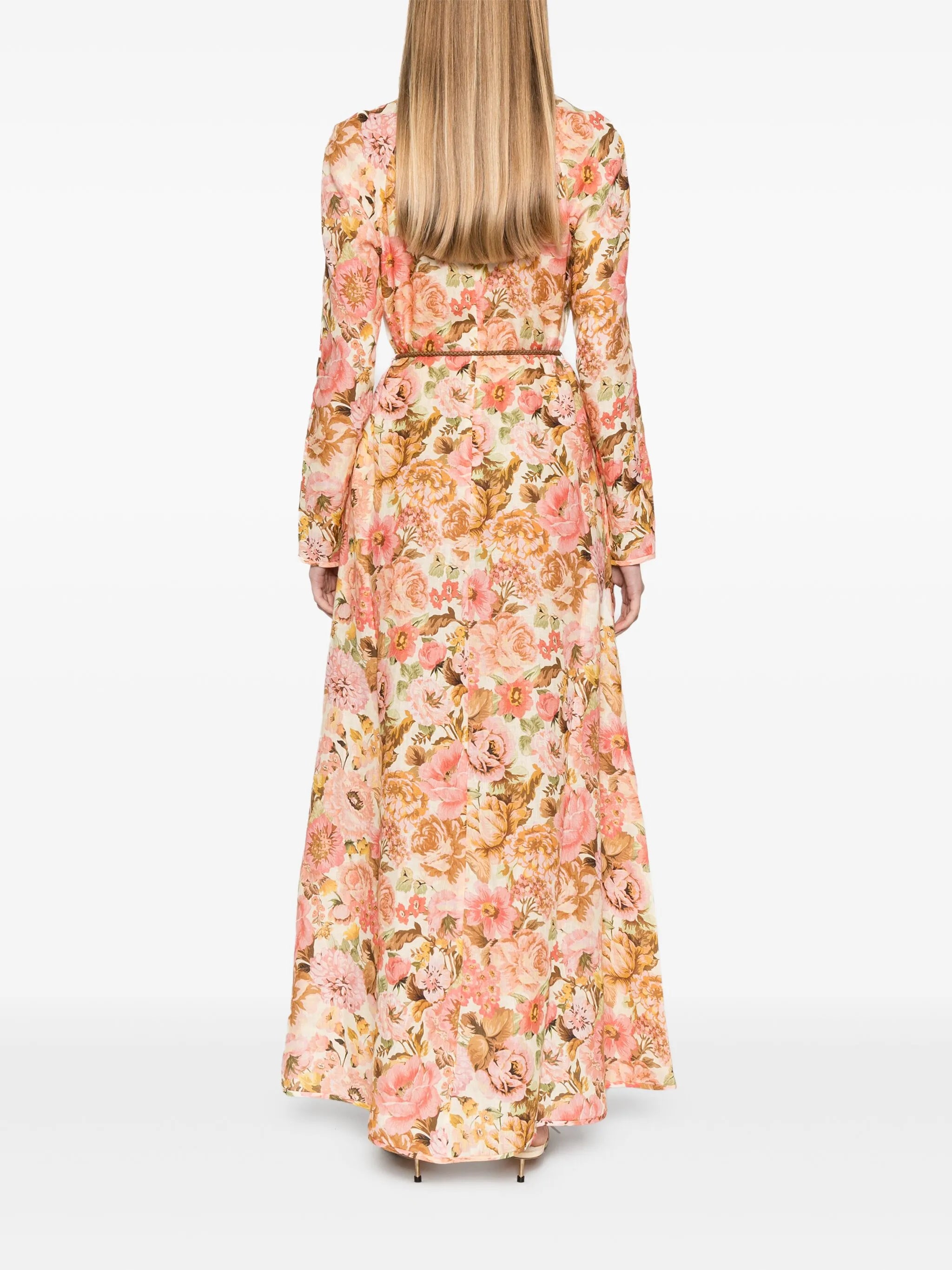 floral linen maxi dress