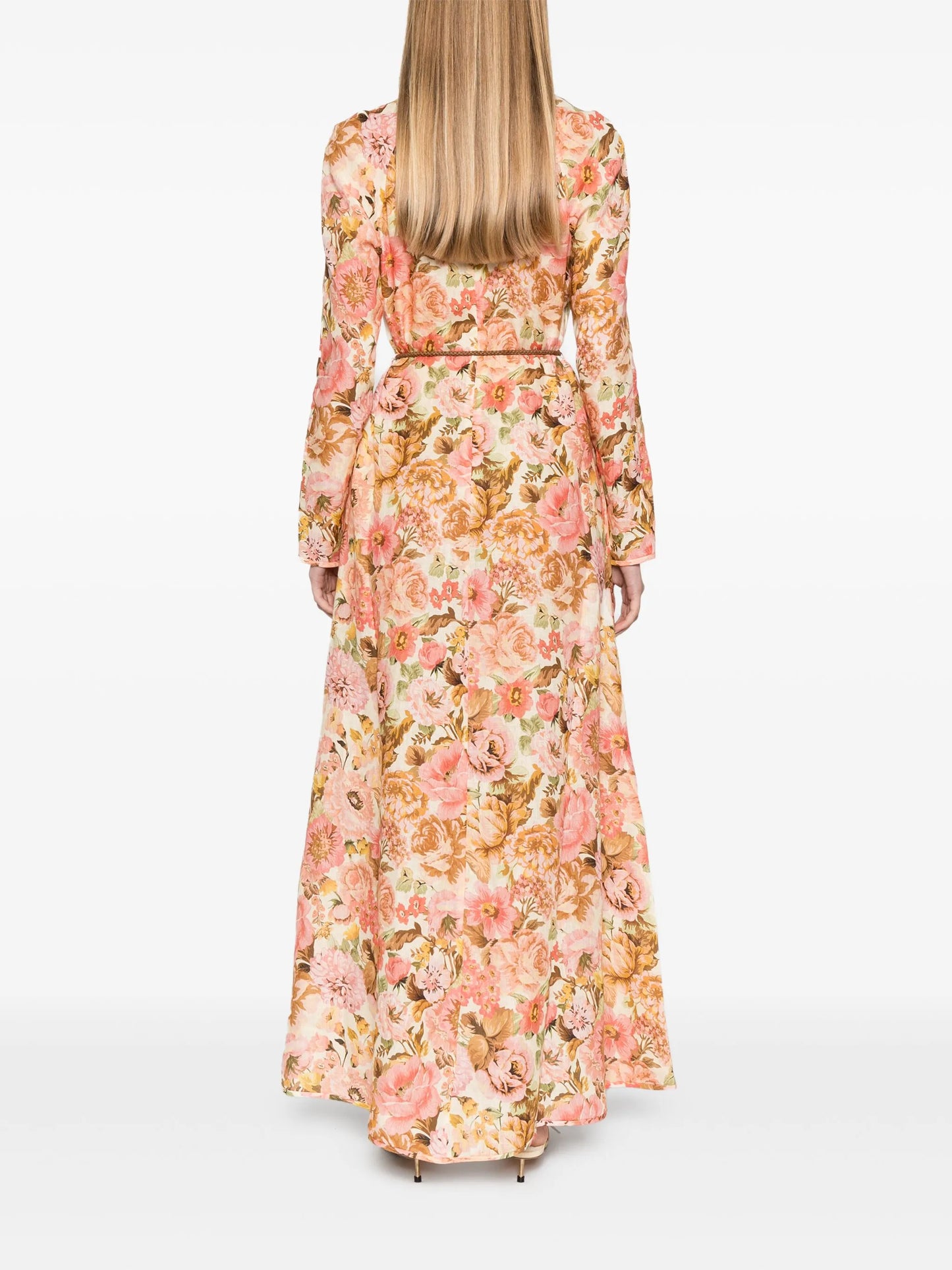 floral linen maxi dress