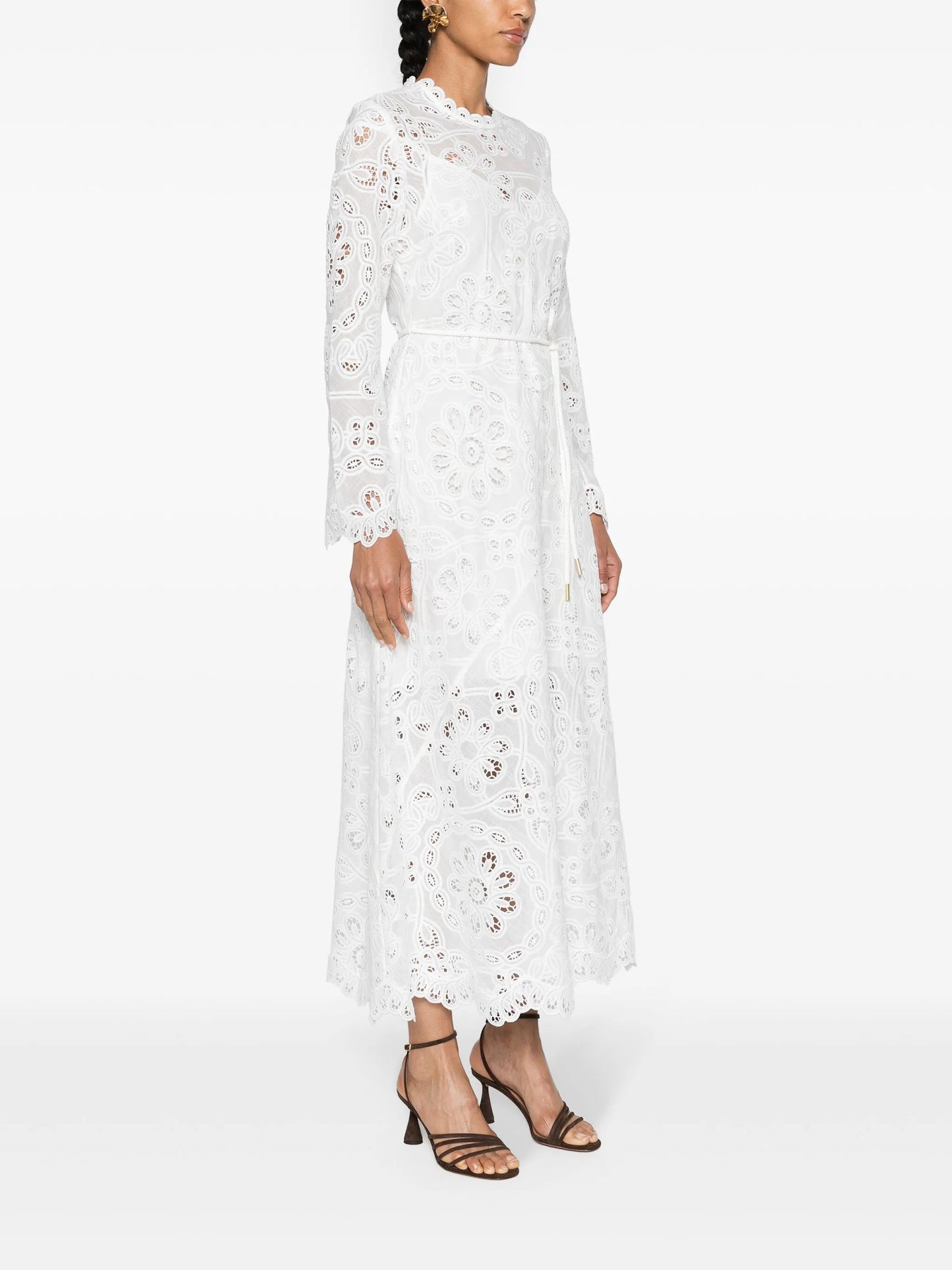 Ottie broderie anglaise midi dress