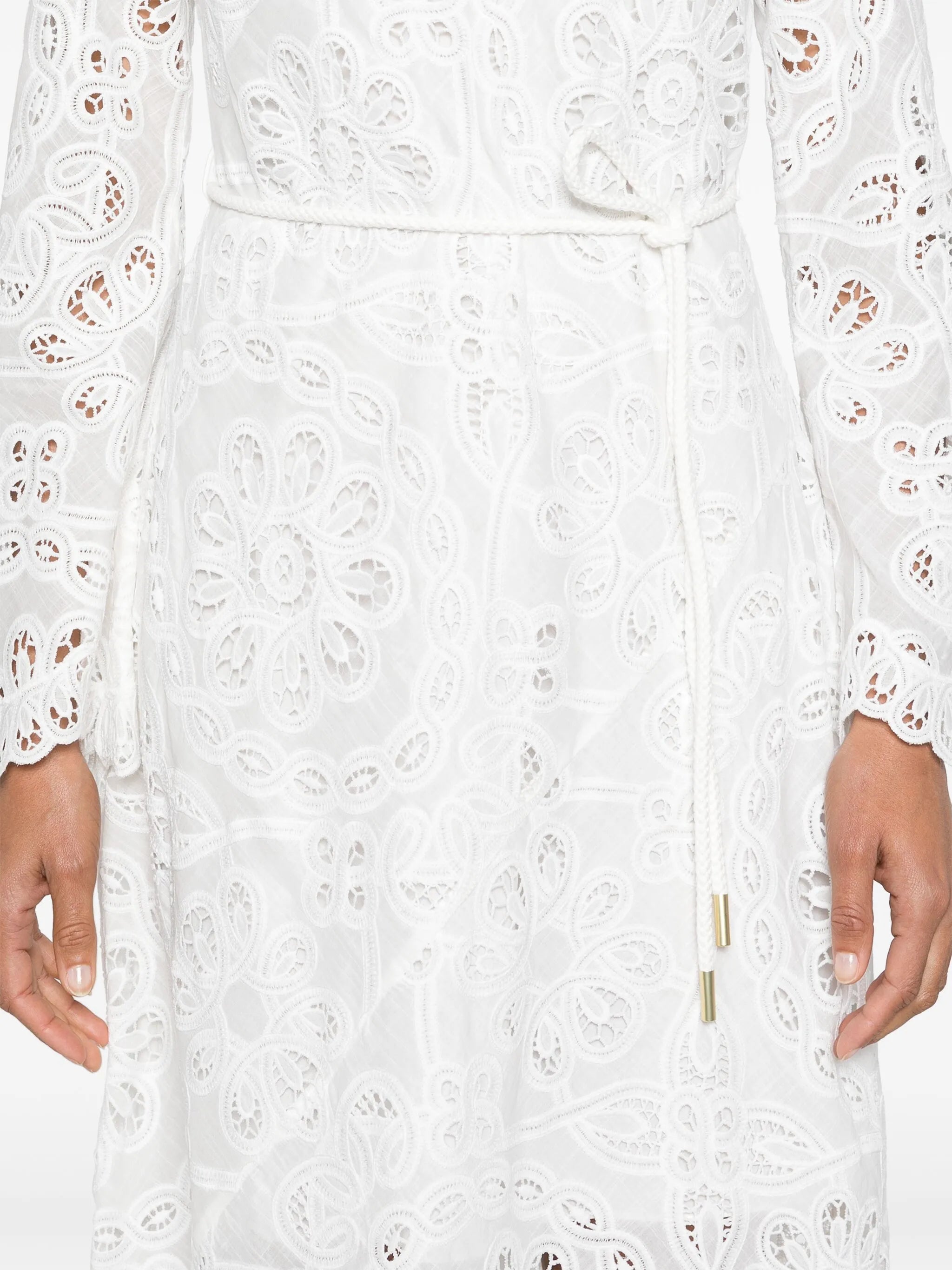 Ottie broderie anglaise midi dress