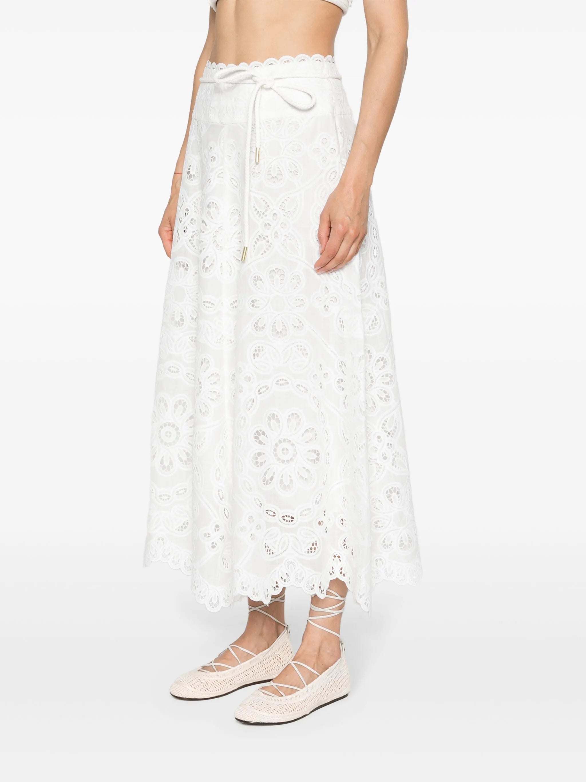 Ottie flared midi skirt
