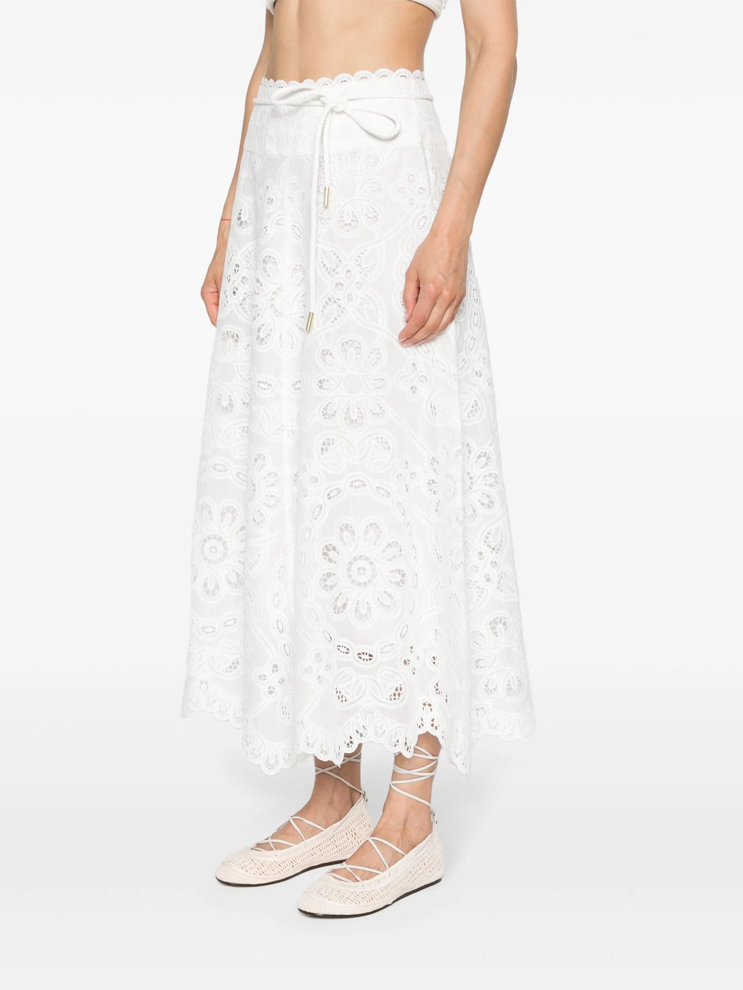 Ottie flared midi skirt