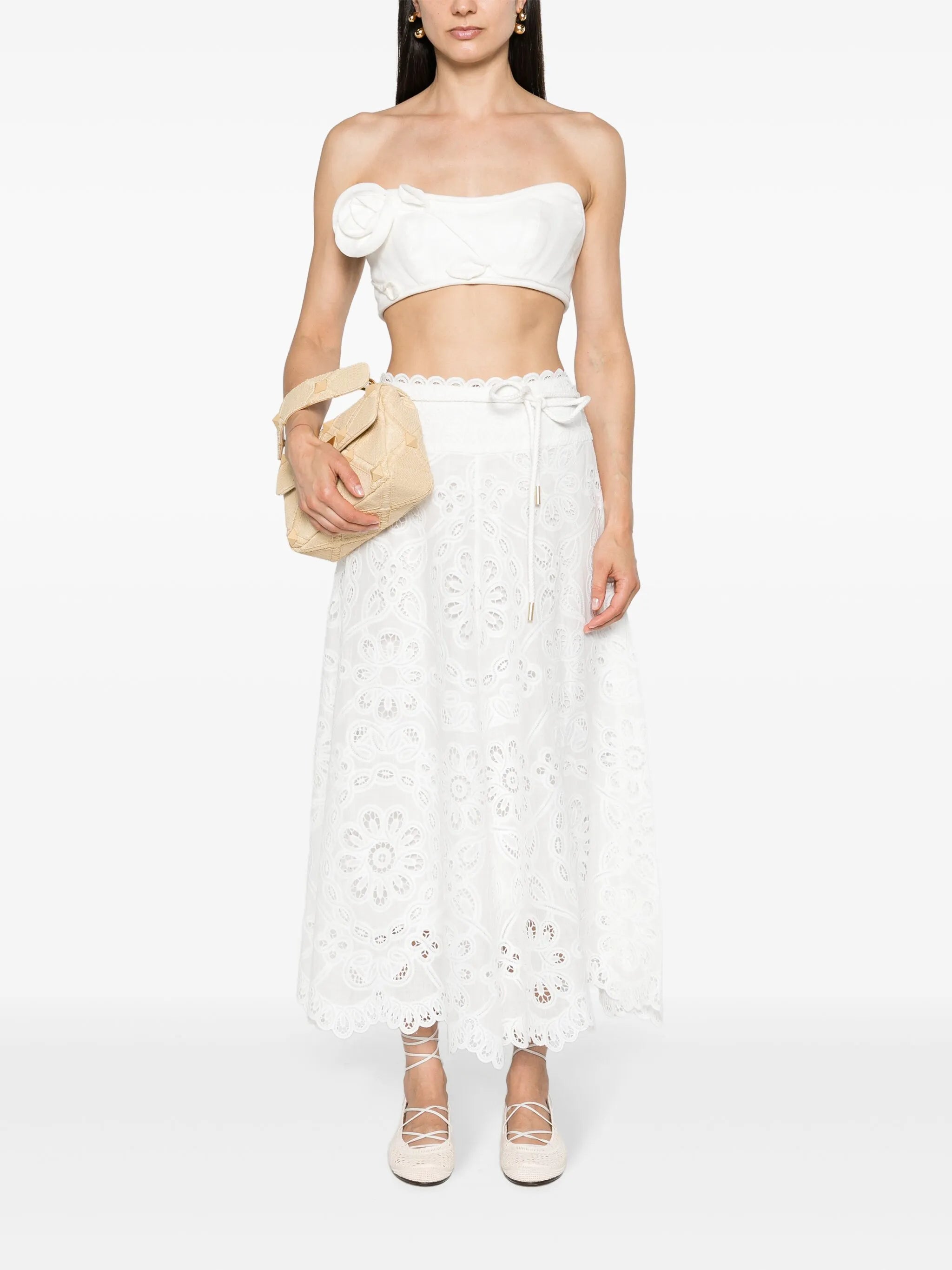 Ottie flared midi skirt