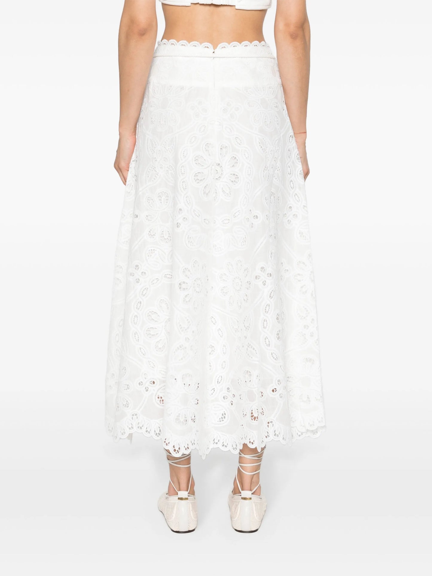 Ottie flared midi skirt