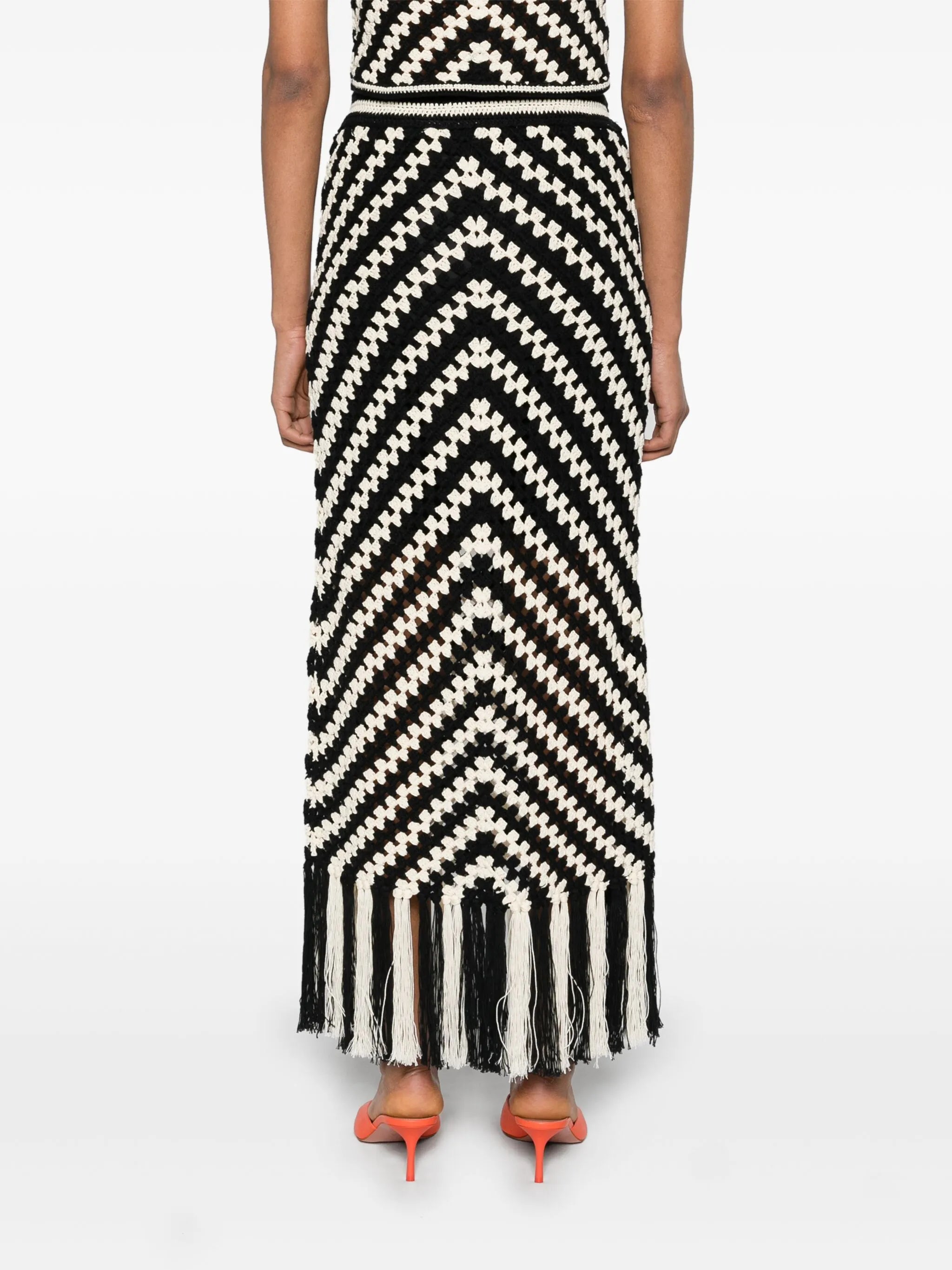 Halliday crochet midi skirt