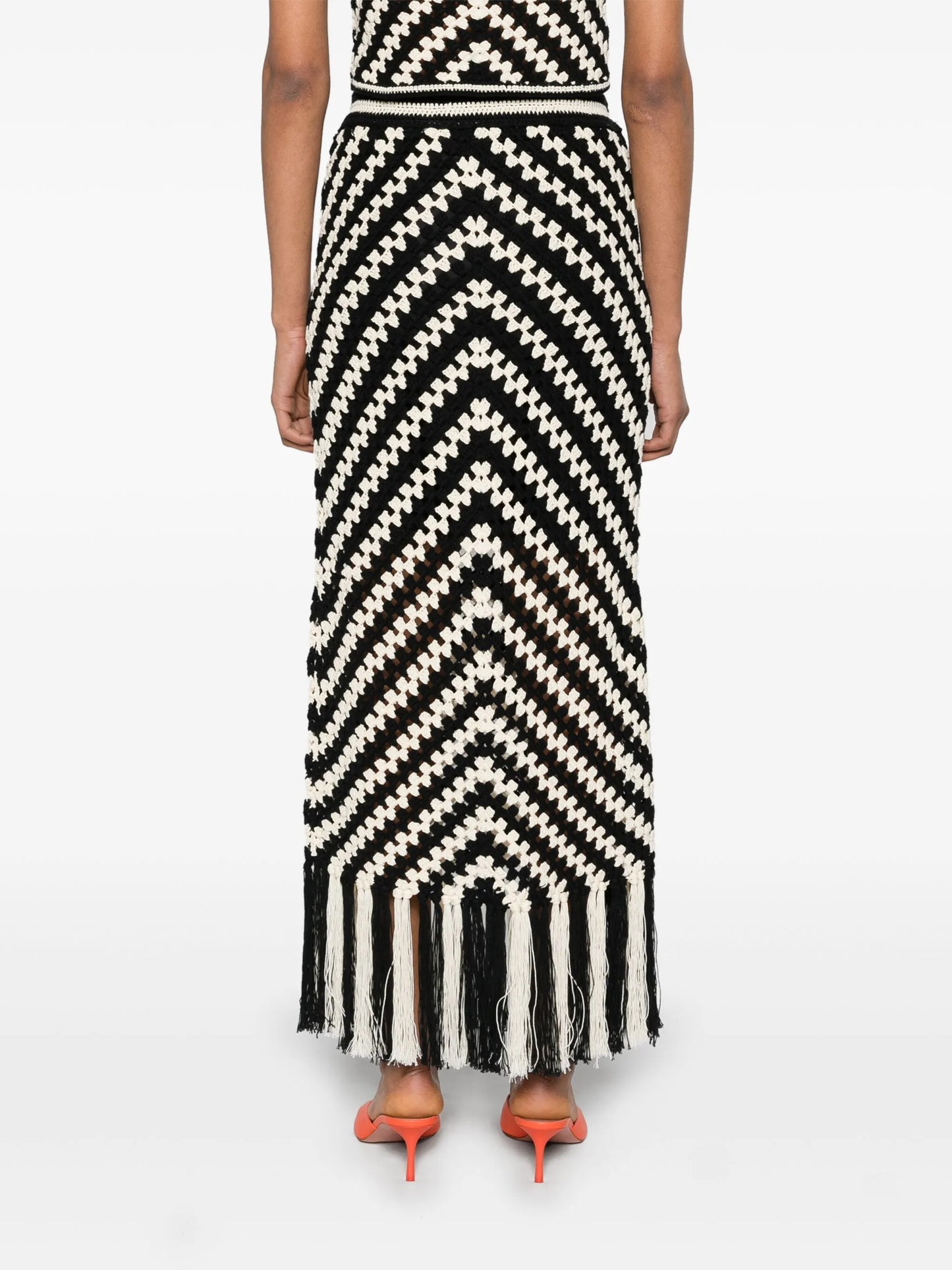 Halliday crochet midi skirt