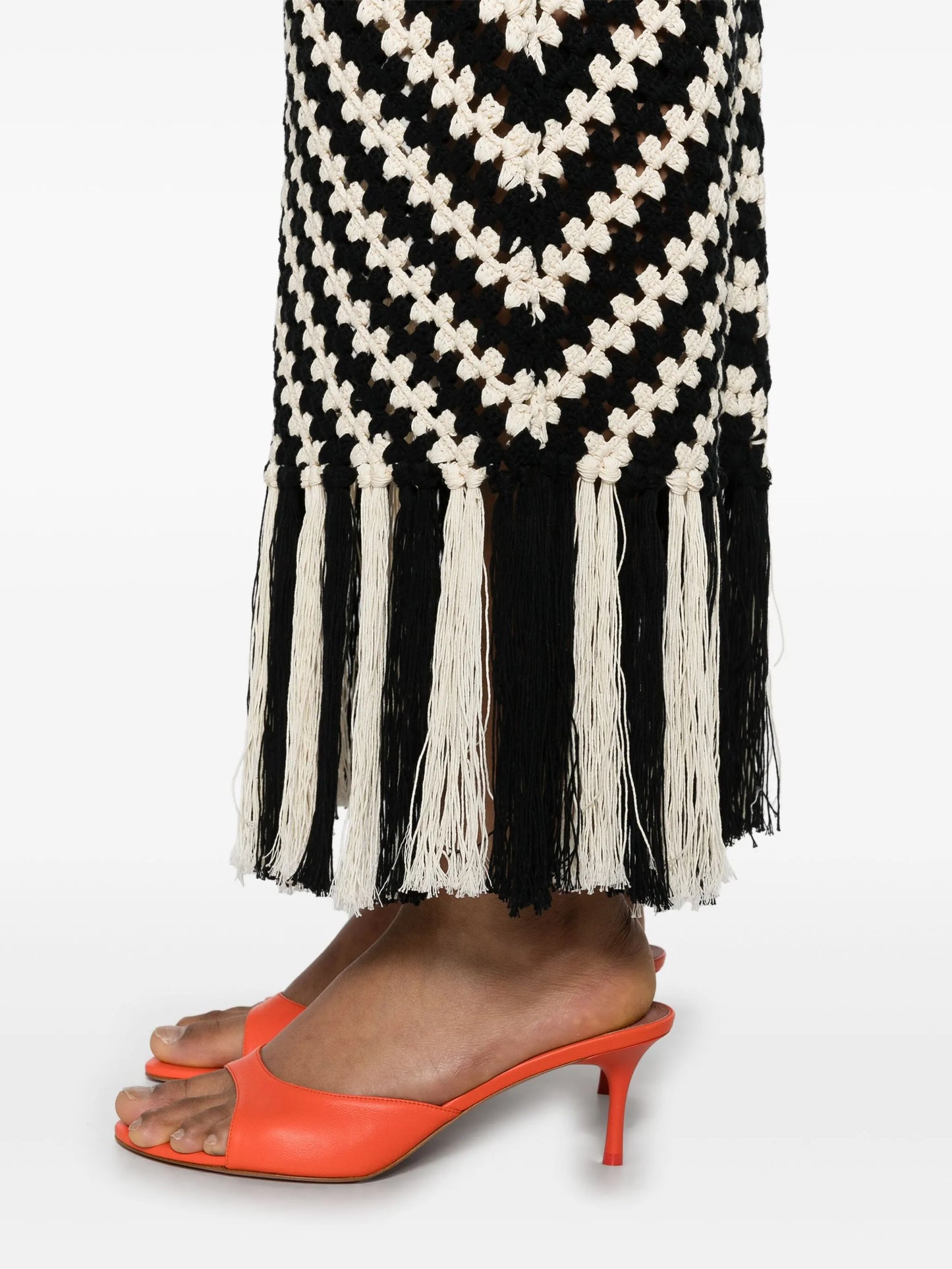 Halliday crochet midi skirt