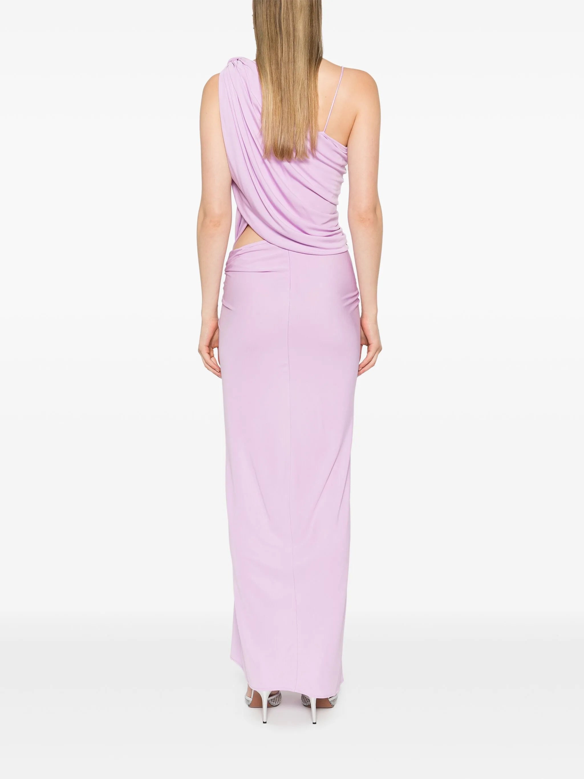 Twisted Lever asymmetric maxi dress