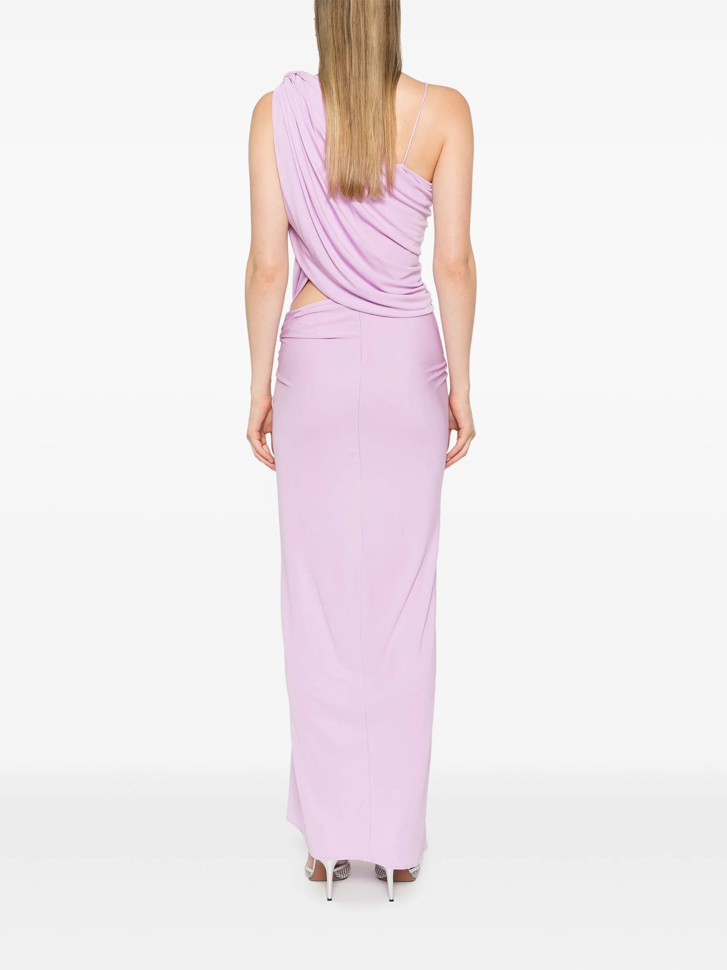 Twisted Lever asymmetric maxi dress