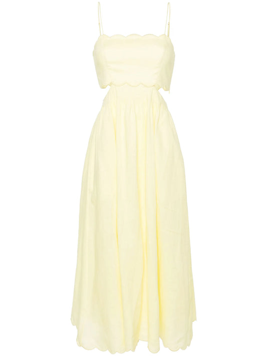 Halliday linen midi dress