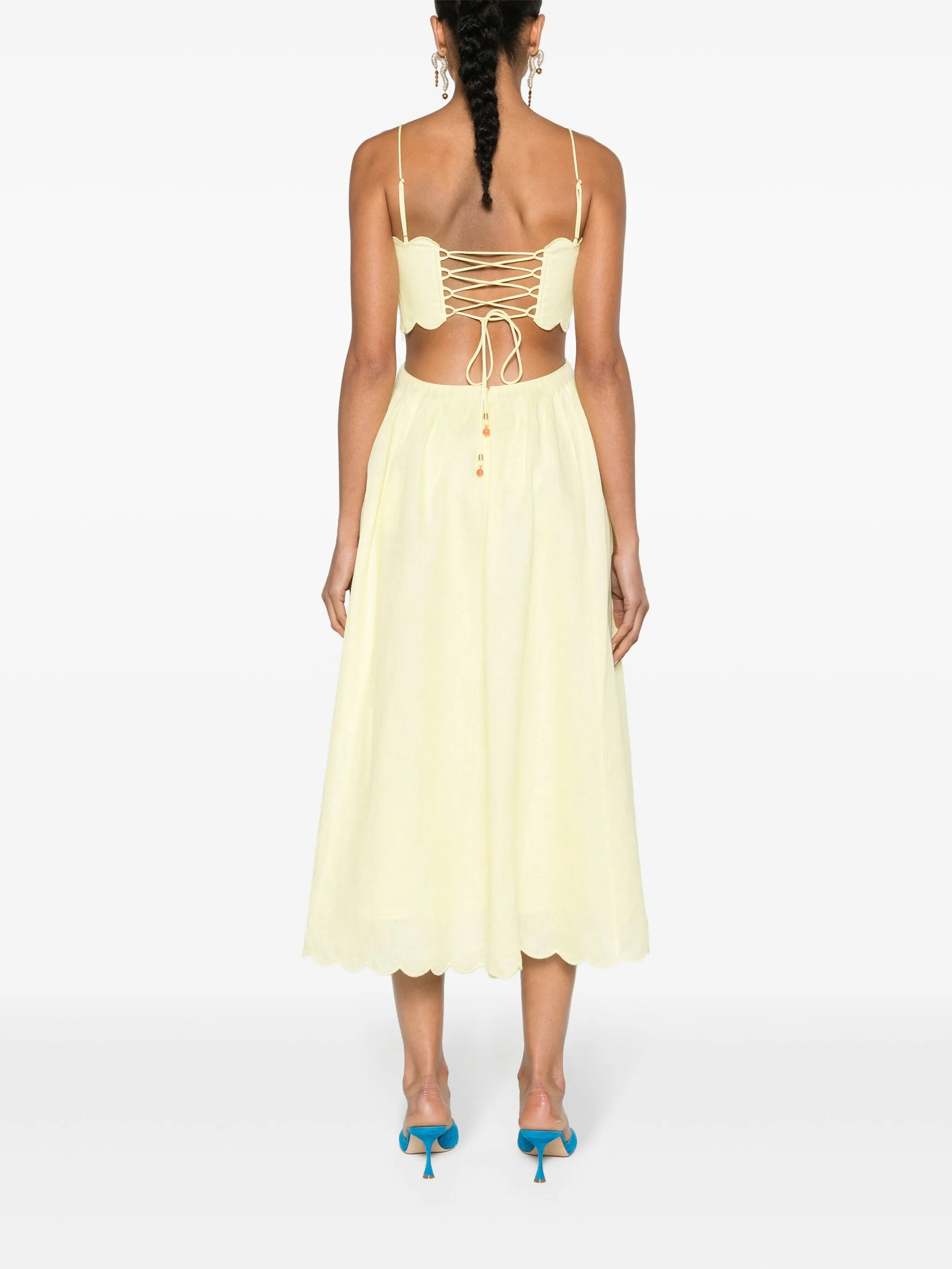 Halliday linen midi dress