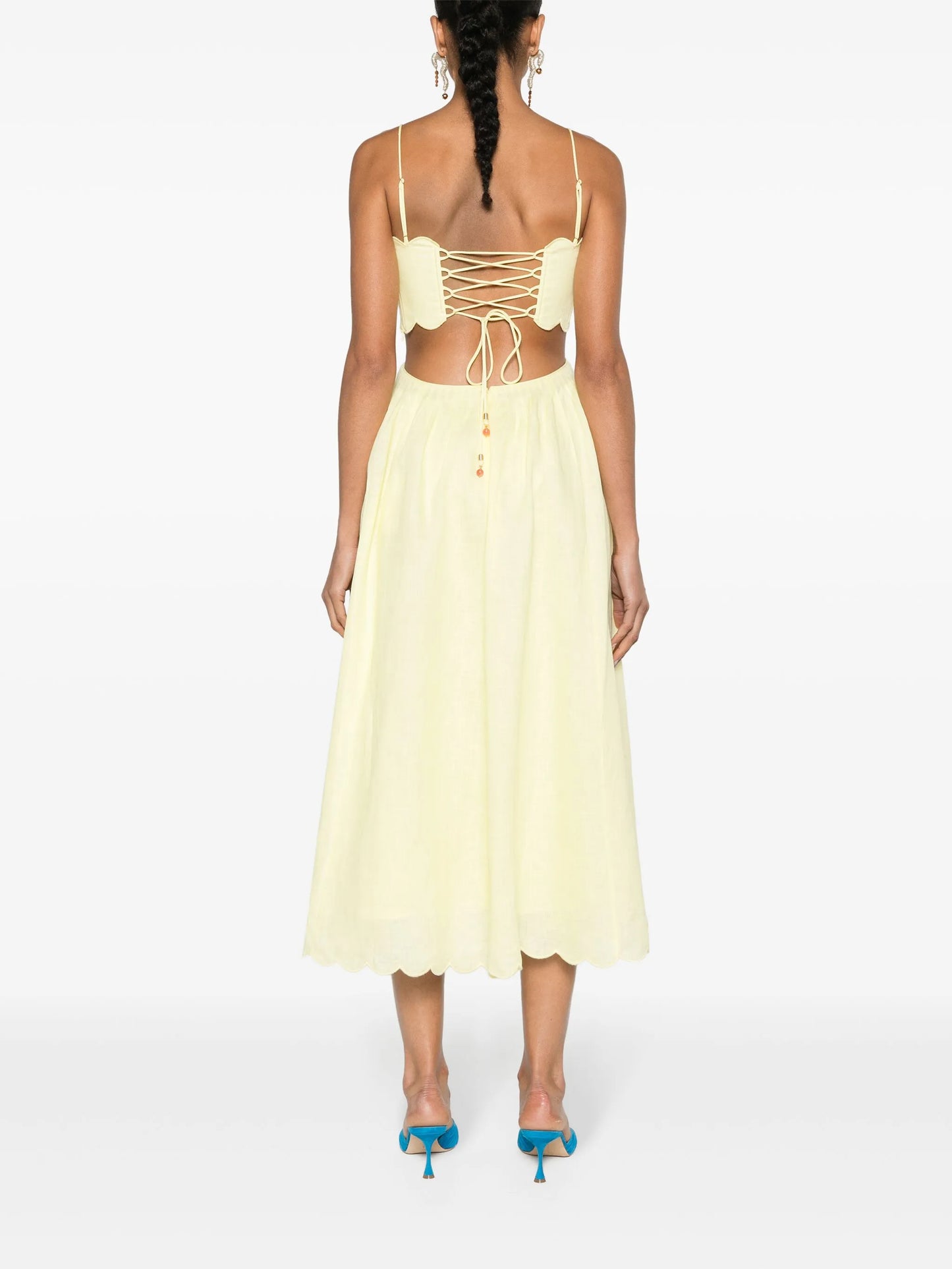 Halliday linen midi dress