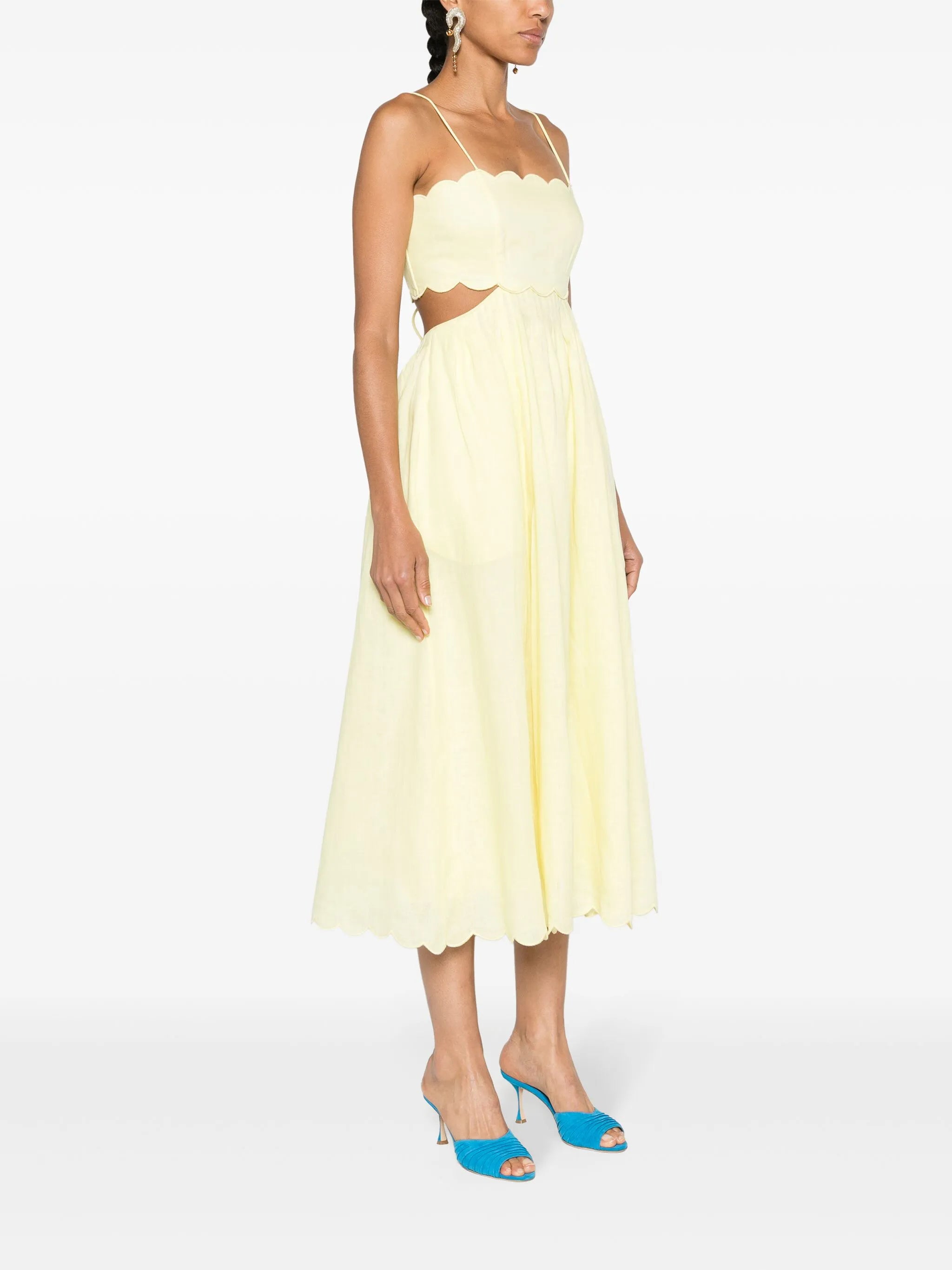Halliday linen midi dress