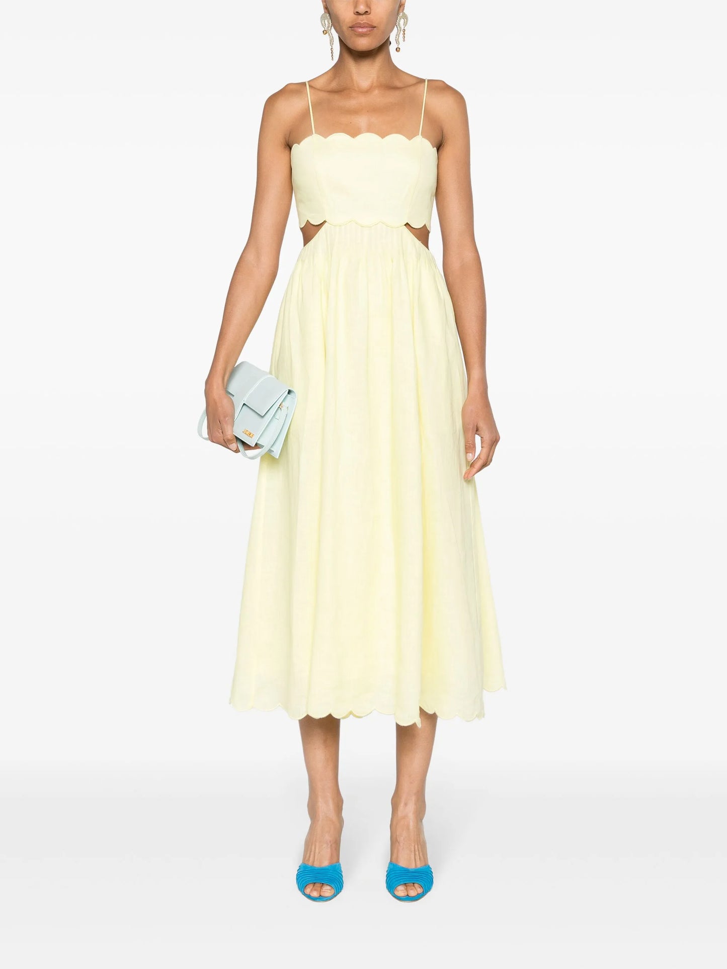 Halliday linen midi dress