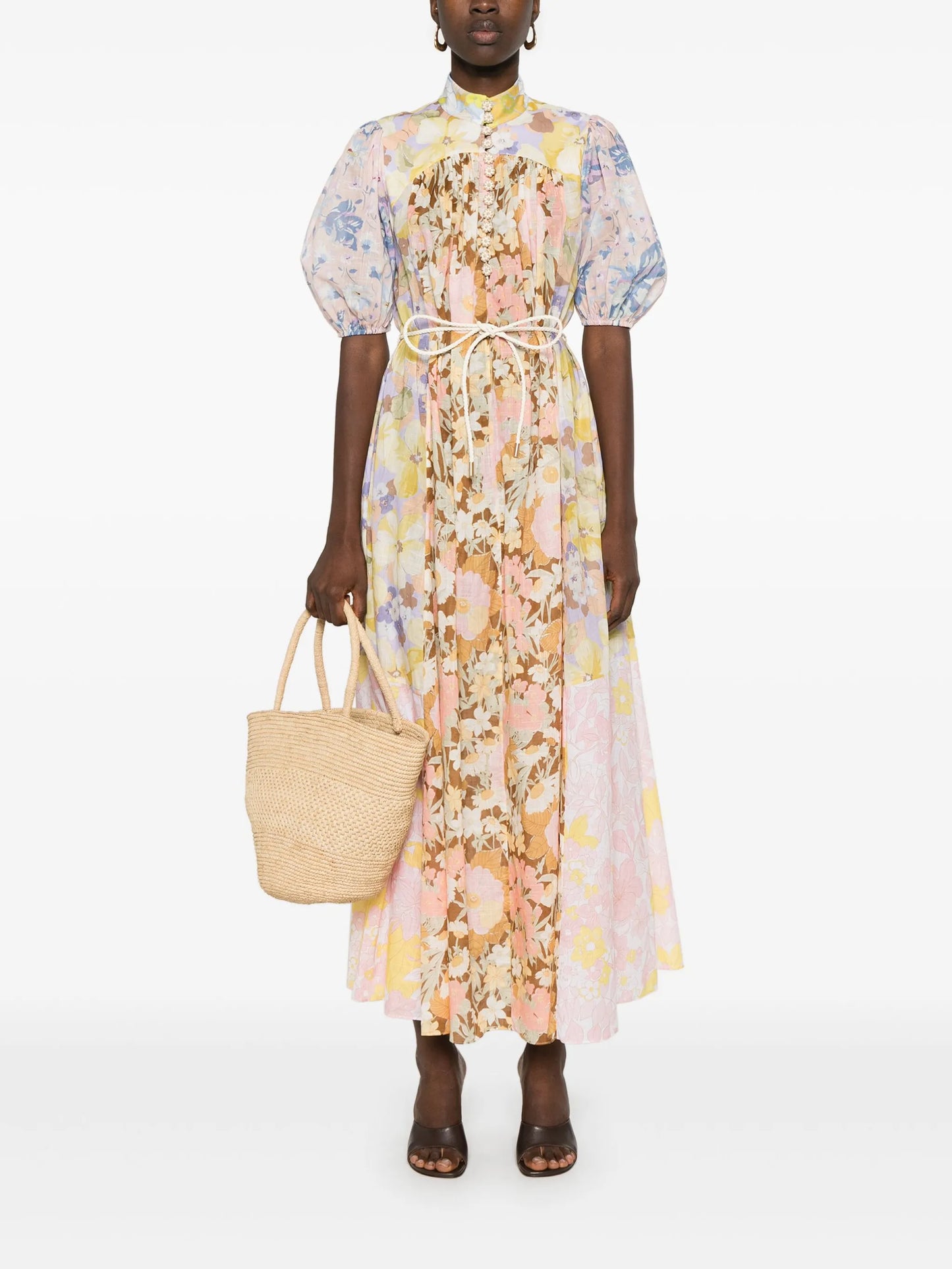 Pop floral-print maxi dress