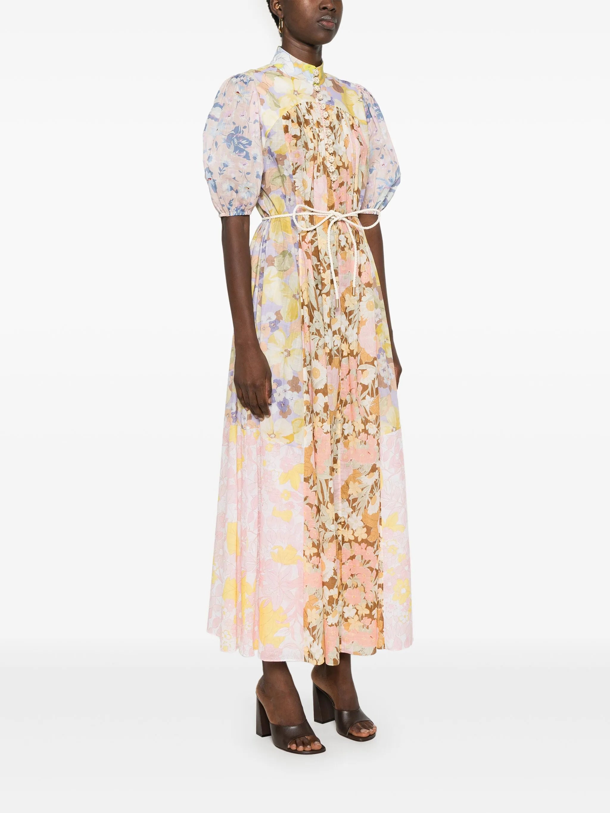 Pop floral-print maxi dress