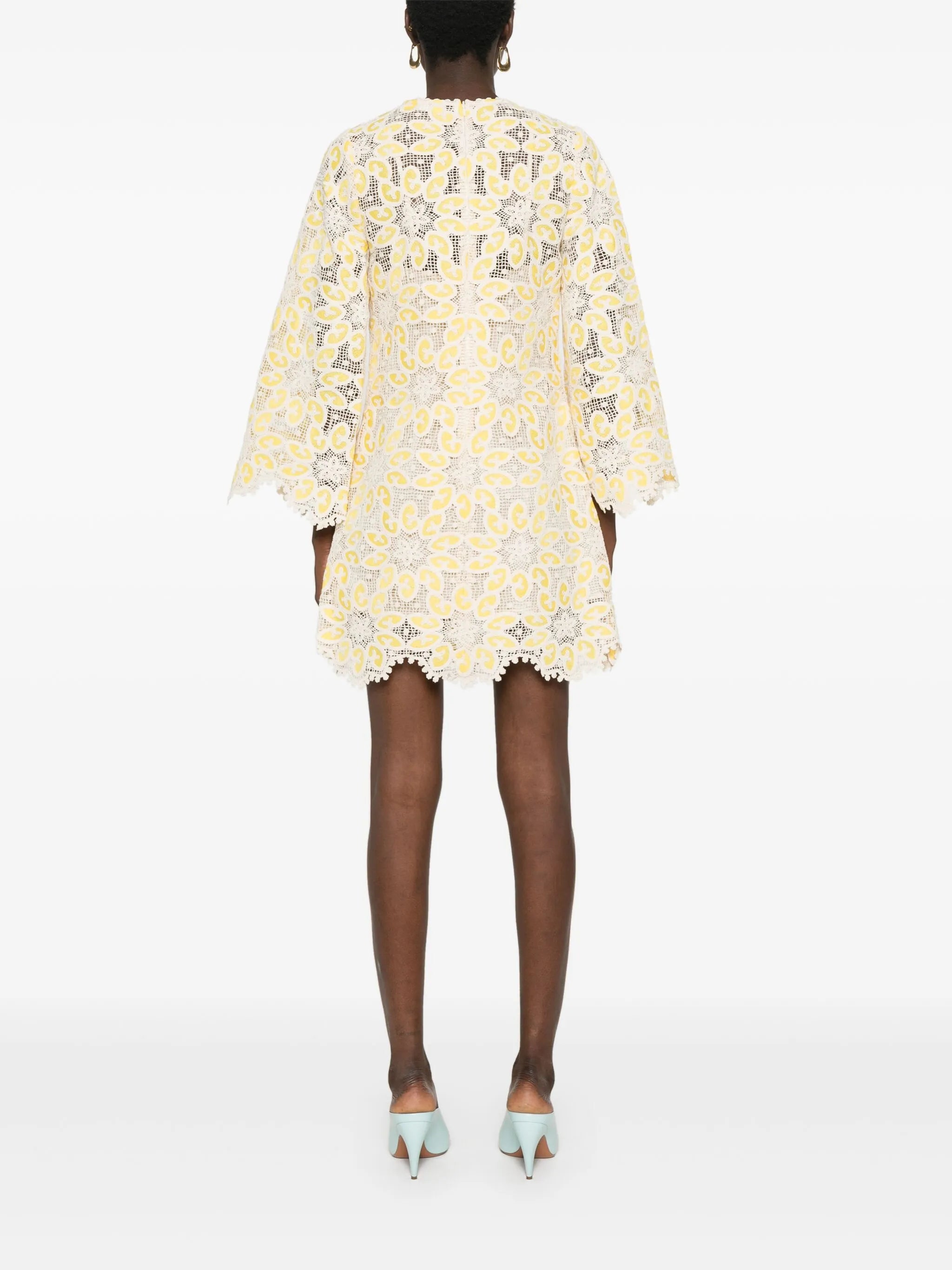 Golden Lace mini dress
