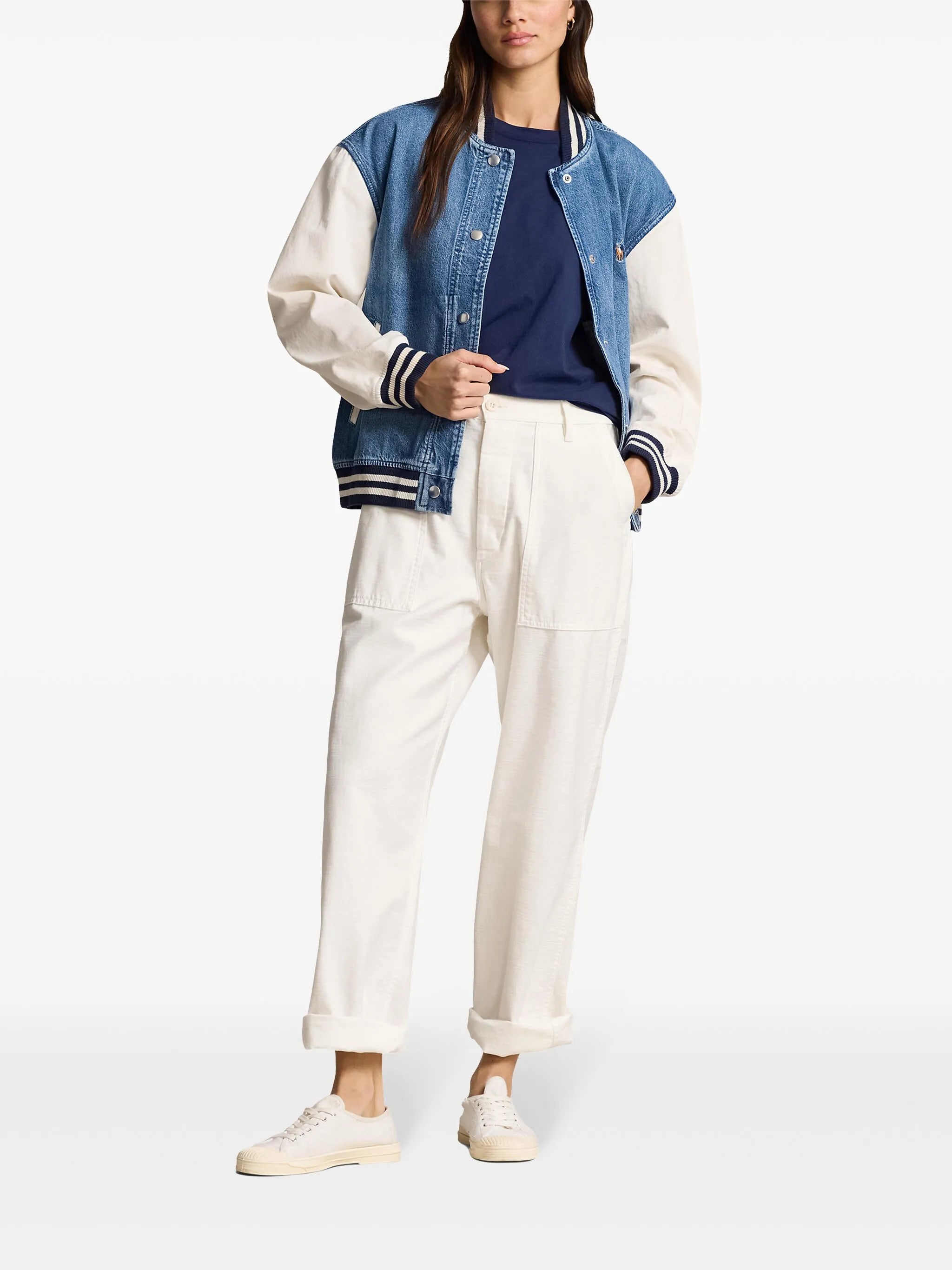 Polo Pony denim bomber jacket