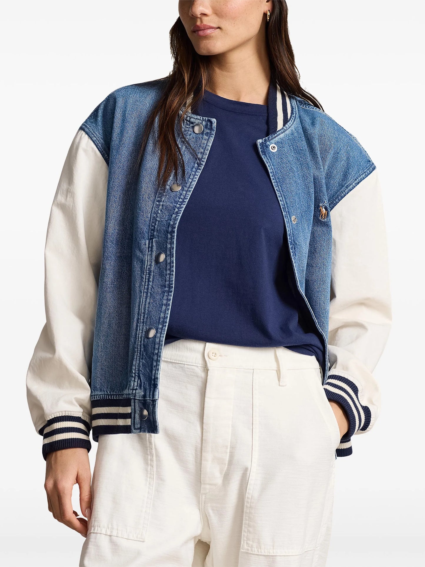 Polo Pony denim bomber jacket