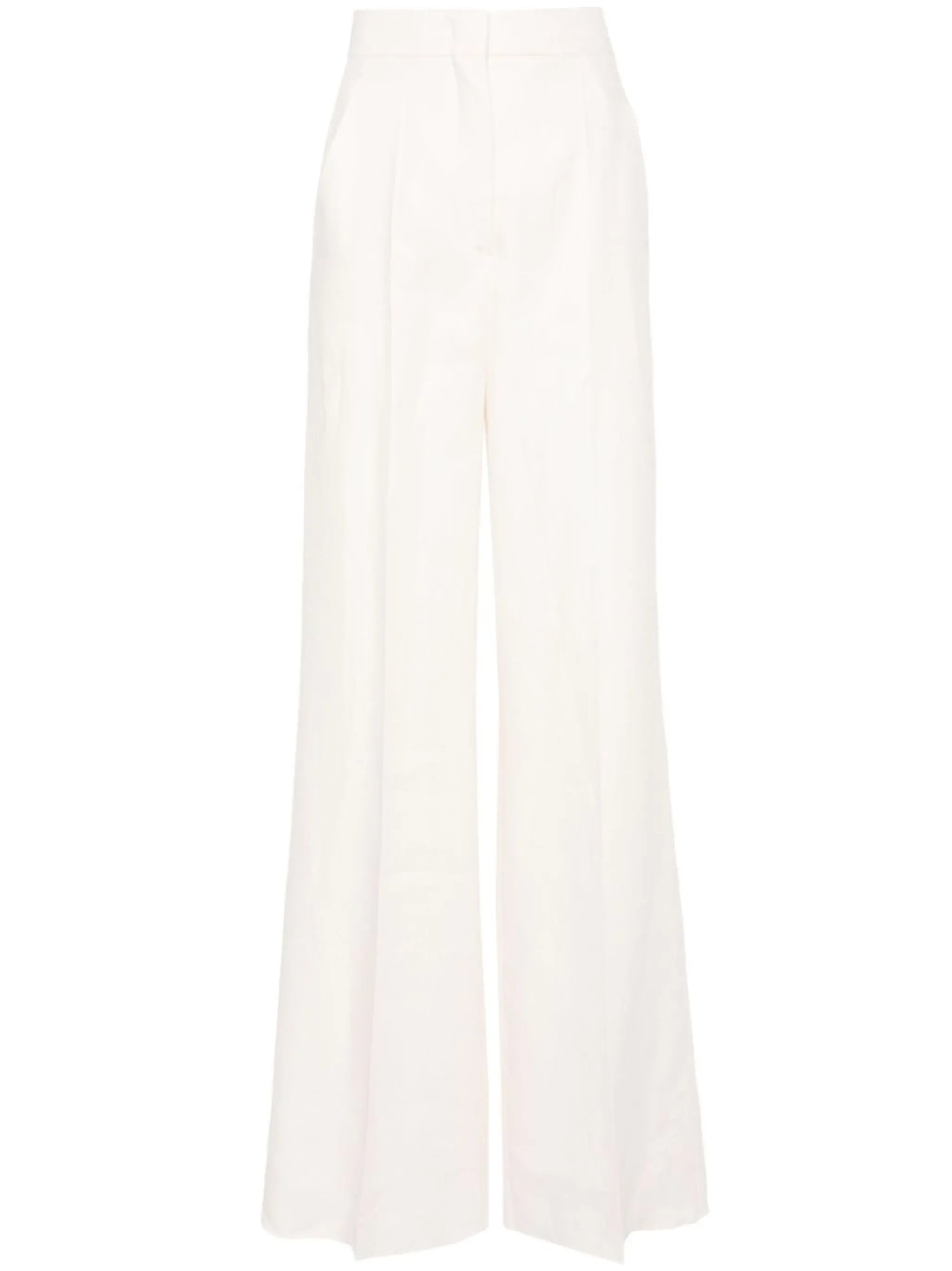 wide-leg linen trousers