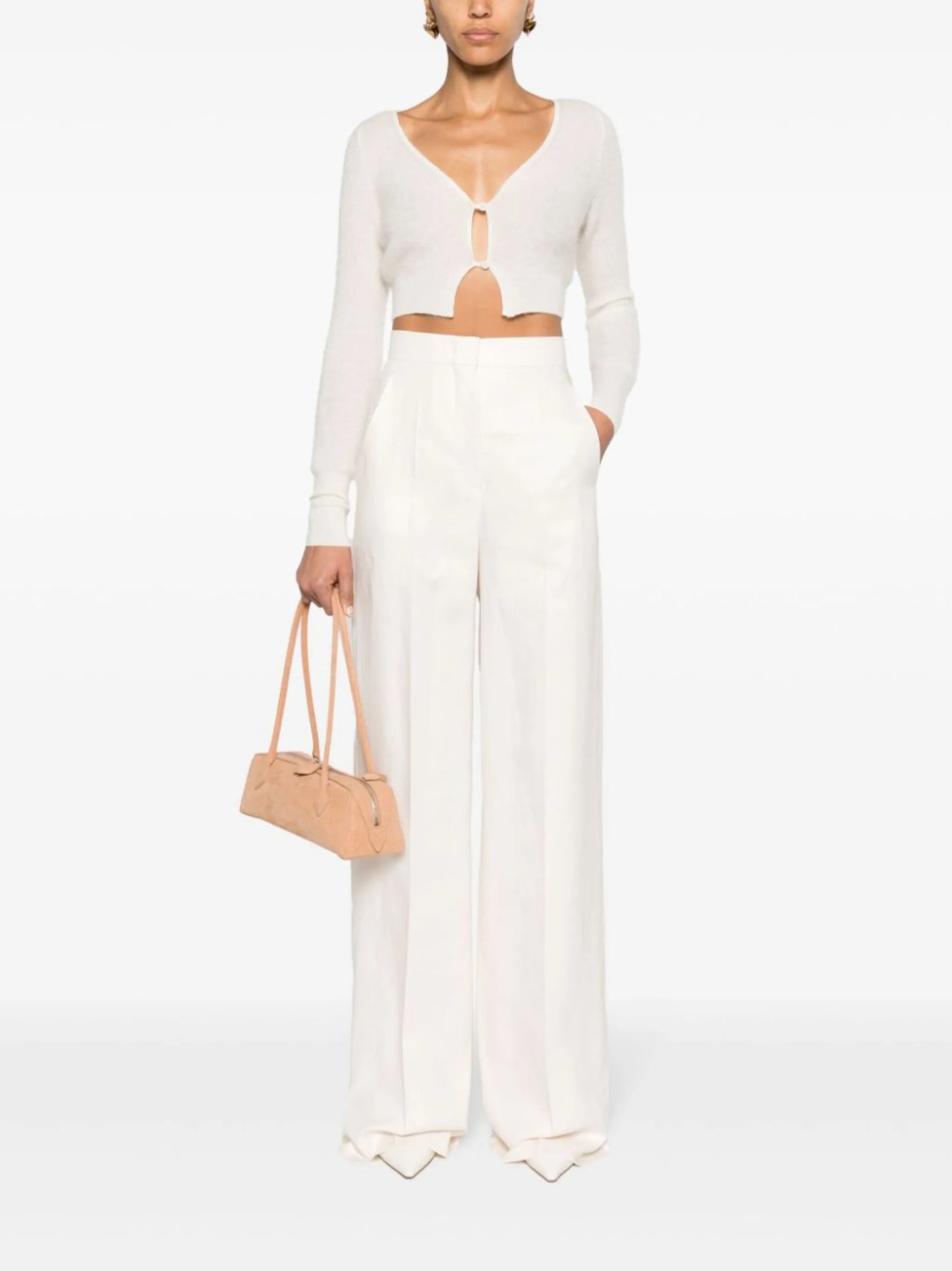 wide-leg linen trousers